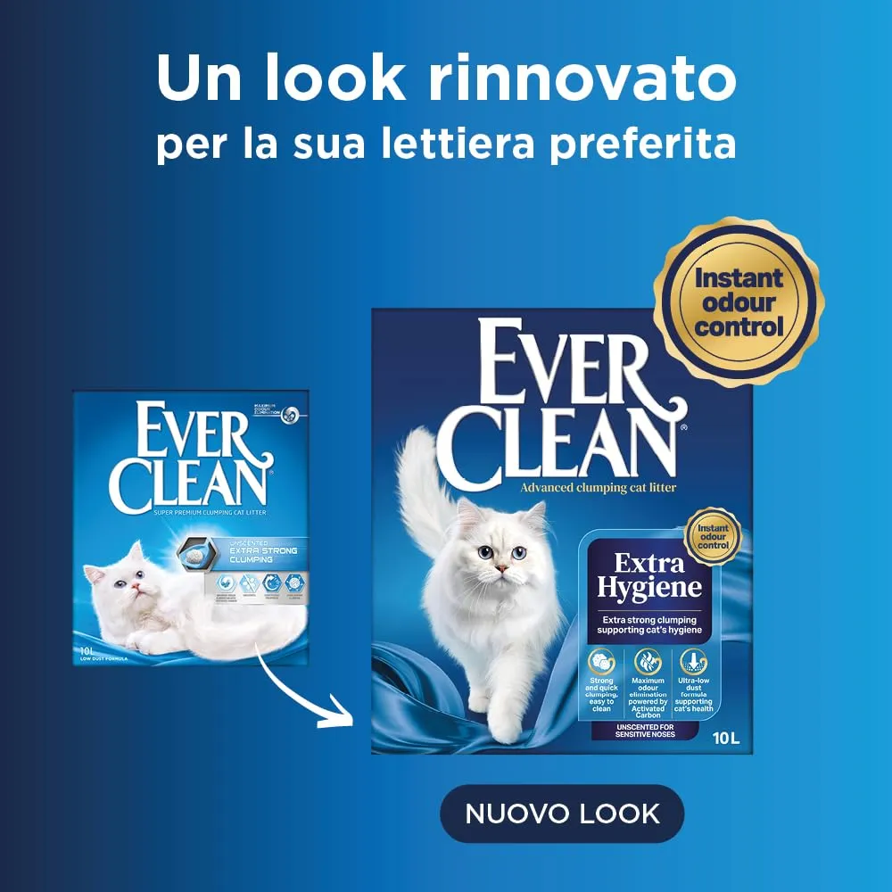 Ever Clean Lettiera Agglomerante Extra Forte Non Profumata, 10 Litri - immagine 2