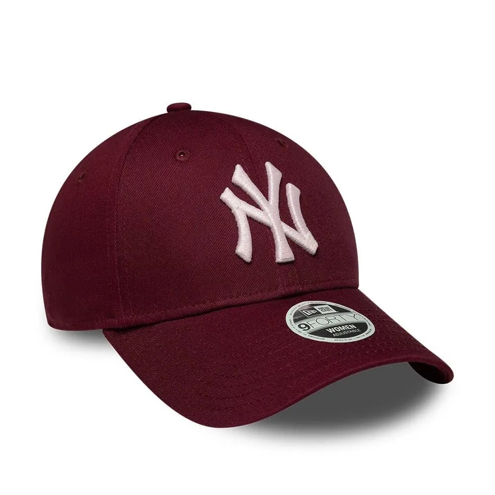 New Era New York Yankees Metallic 9Forty Cap - Rosso Scuro - immagine 3