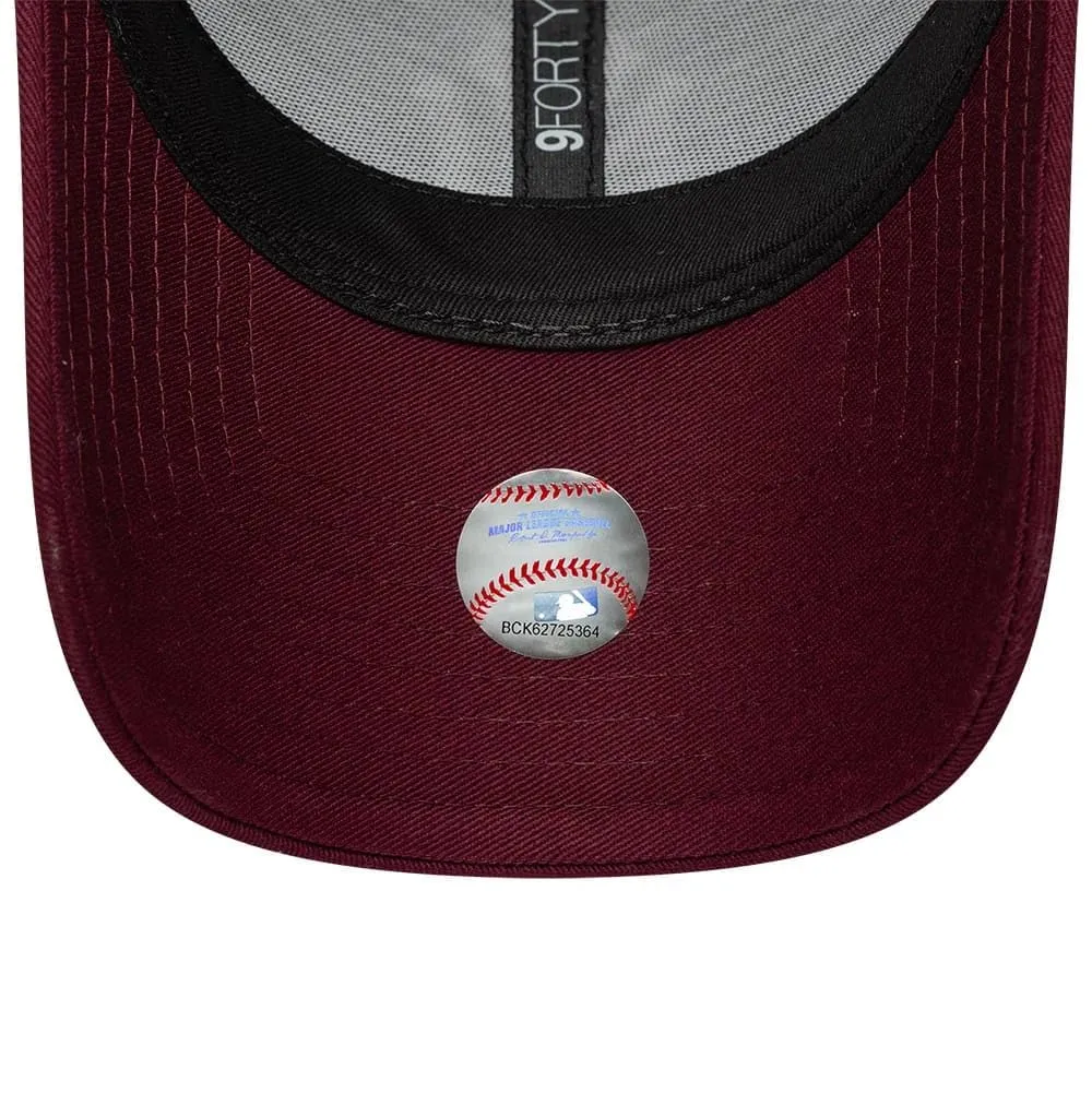 New Era New York Yankees Metallic 9Forty Cap - Rosso Scuro - immagine 5