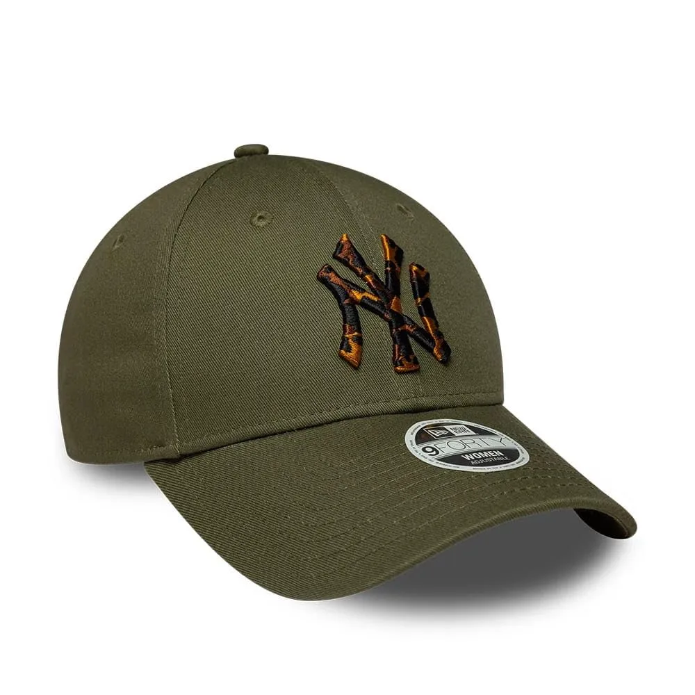 New Era New York Yankees Tortoise Infill 9Forty Cappellino Verde - immagine 3