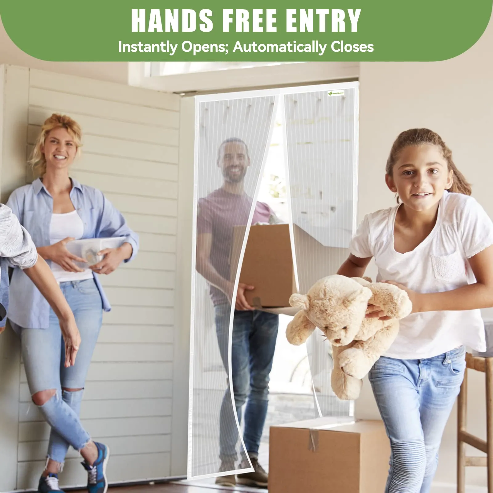 Meet Beauty Zanzariera Magnetica per Porte, 155 x 260 cm, Bianco - immagine 5