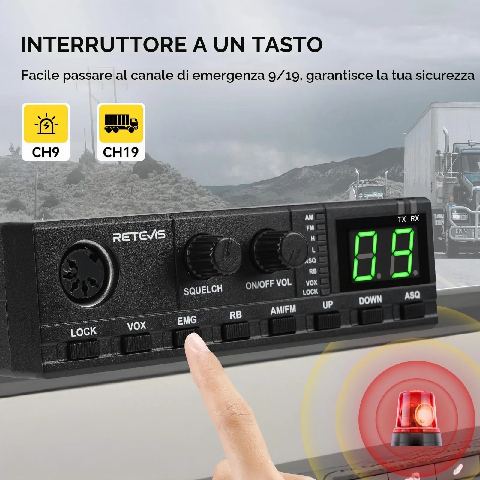Retevis MB62 Radio CB Kit con Antenna - immagine 3
