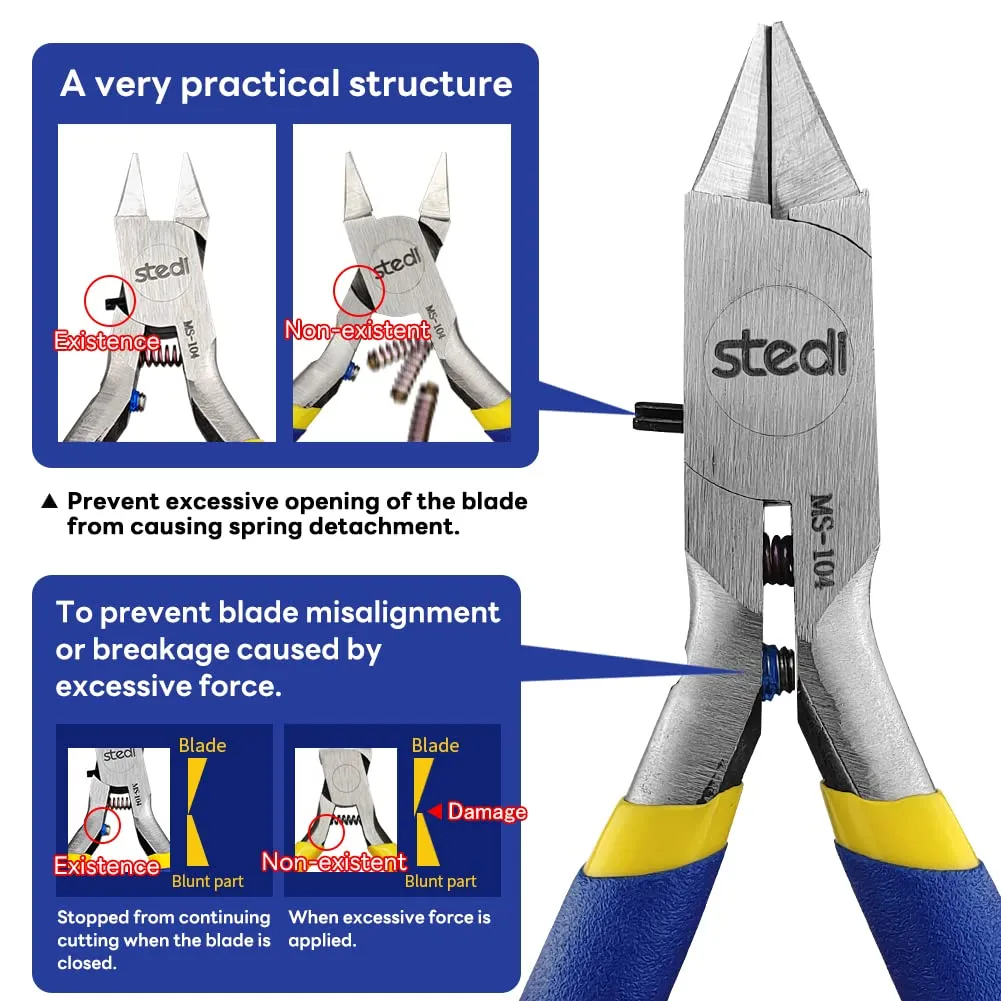 Stedi MS-104 Model Nipper, Single-Edge Blade, Blue - immagine 3