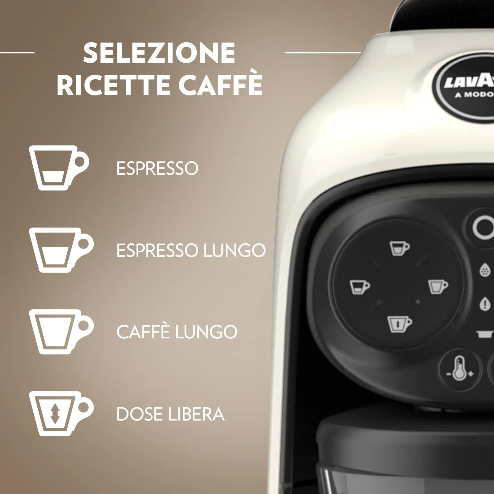 Lavazza A Modo Mio Deséa Macchina per Caffè White Cream con 88 Capsule Crema e Gusto Assortite - immagine 2