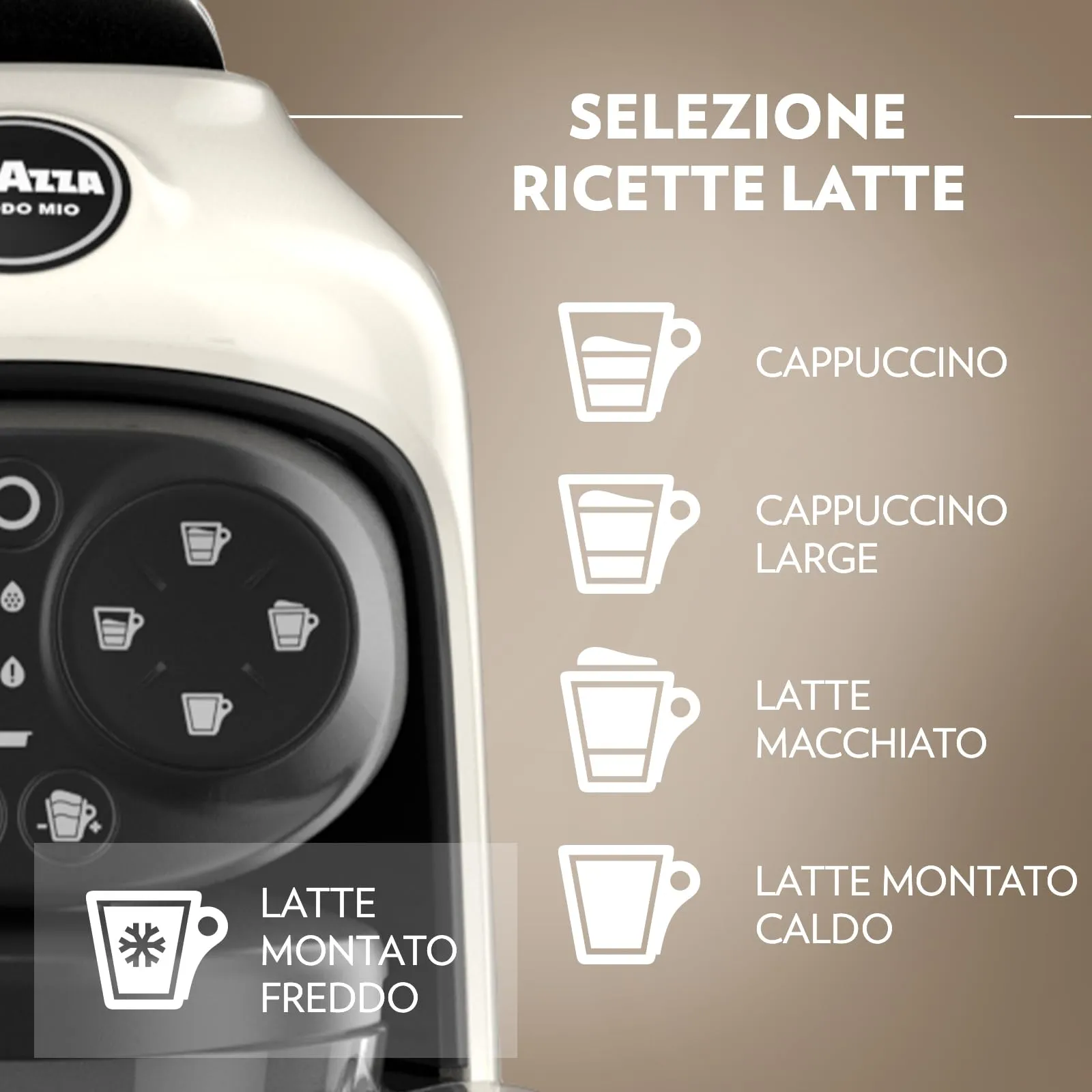 Lavazza A Modo Mio Deséa Macchina per Caffè White Cream con 88 Capsule Crema e Gusto Assortite - immagine 3