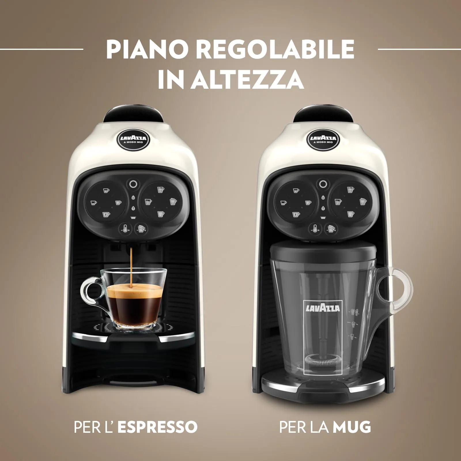 Lavazza A Modo Mio Deséa Macchina per Caffè White Cream con 88 Capsule Crema e Gusto Assortite - immagine 6