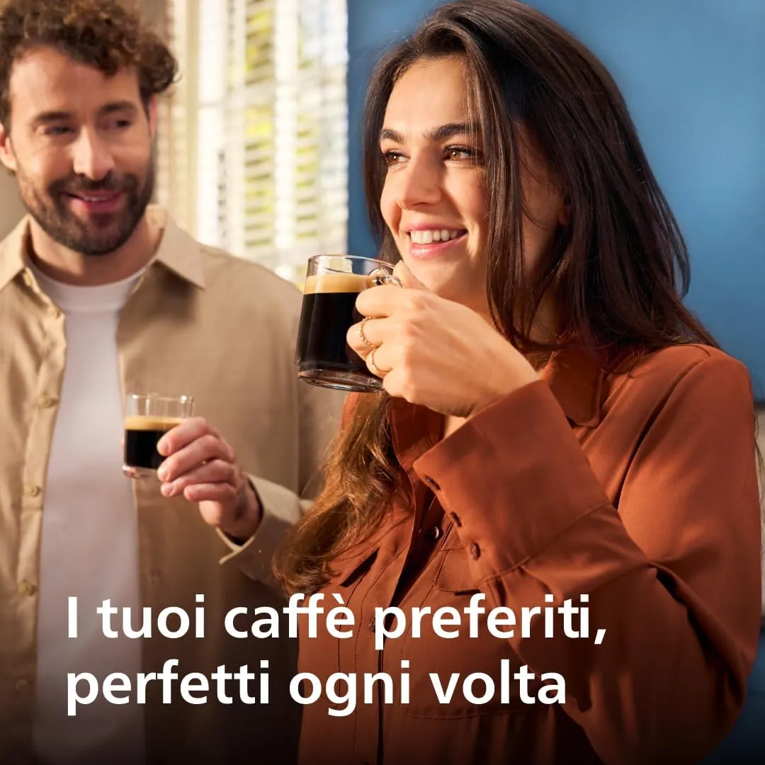 Philips 2200 Macchina Caffè Automatica EP2220/10, 2 bevande, Montalatte, Nero Satinato - immagine 4