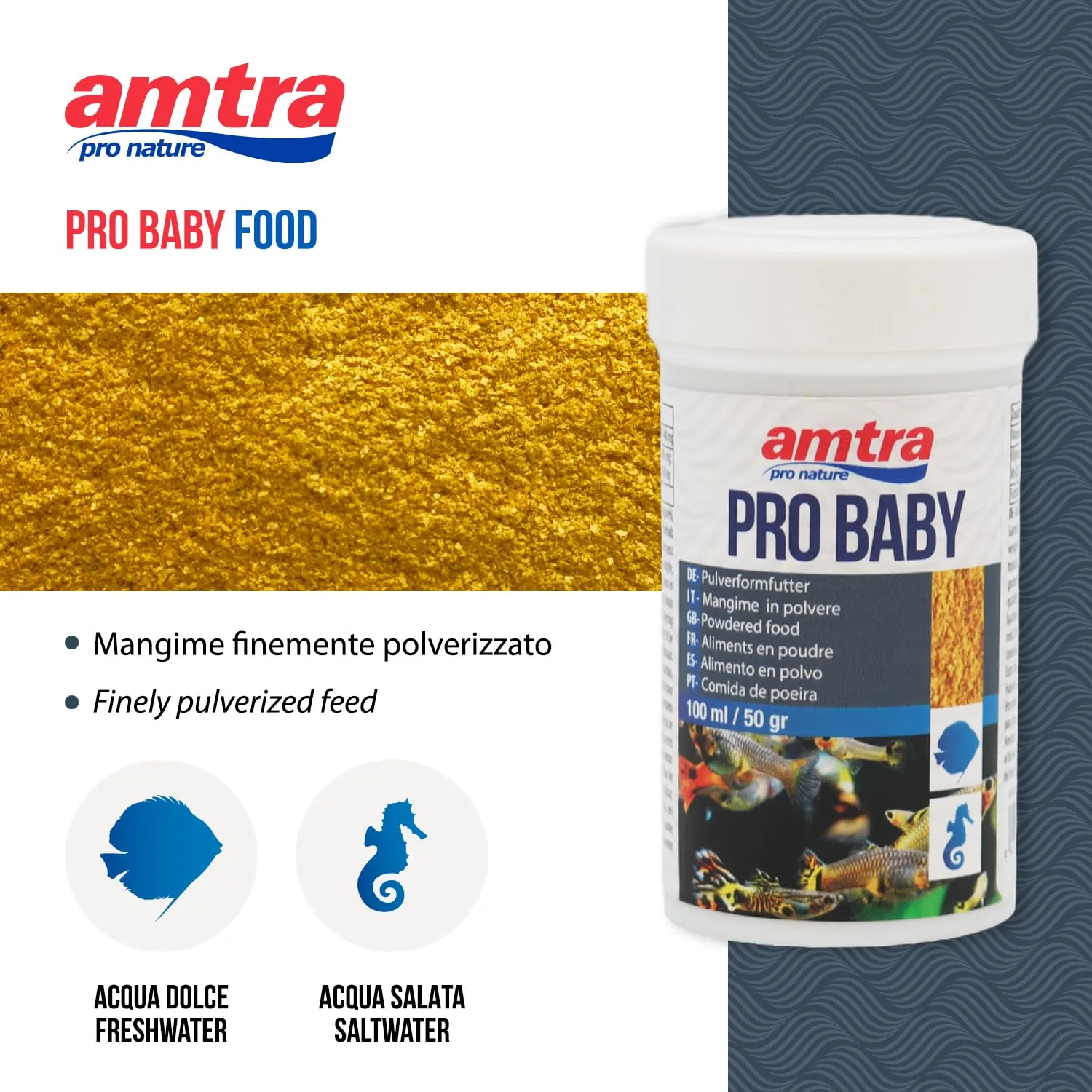 Amtra Pro Baby Mangime in polvere per Avannotti e pesci piccoli 100 ml - immagine 3