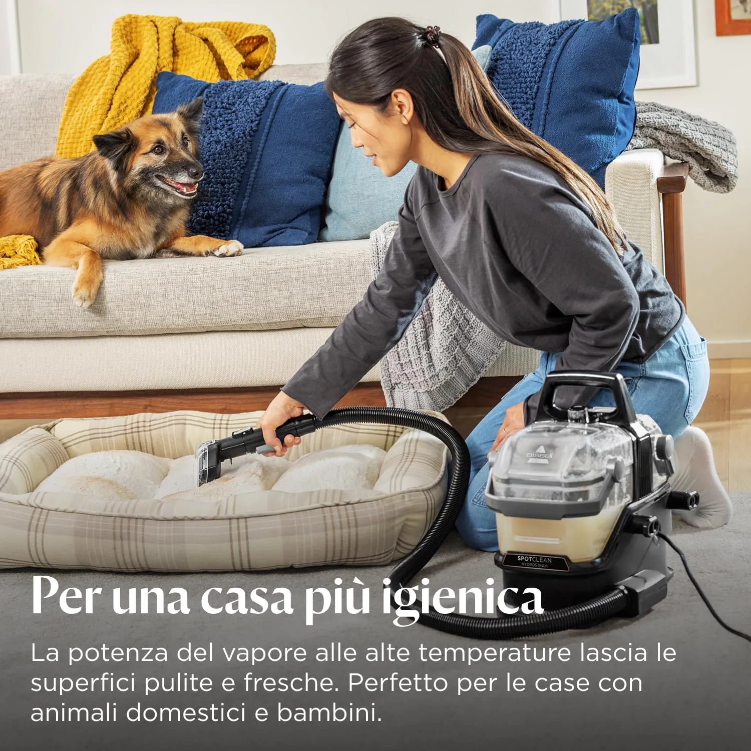 Bissell SpotClean HydroSteam Lavatappeti 1000W 3689N - immagine 4