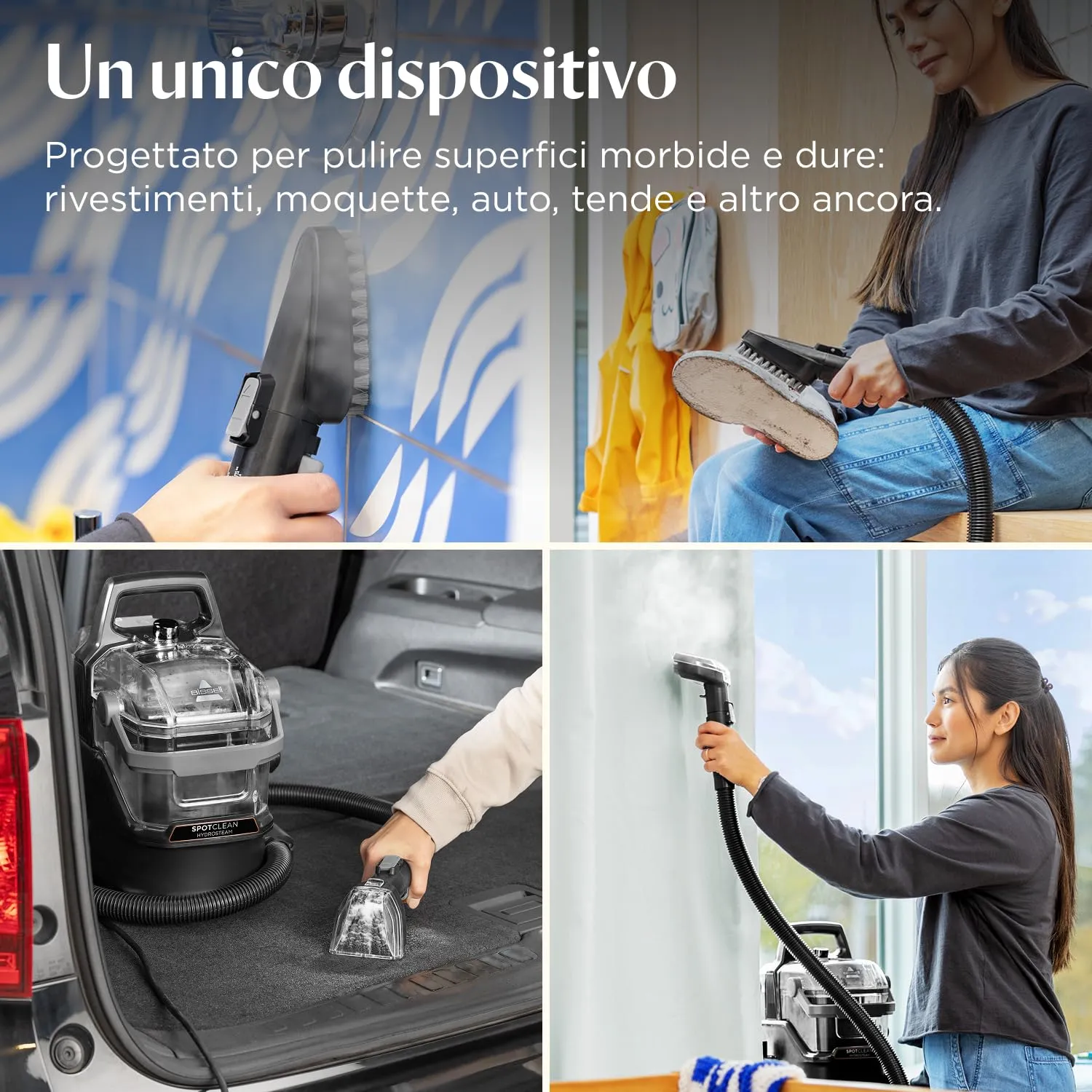 Bissell SpotClean HydroSteam Lavatappeti 1000W 3689N - immagine 5