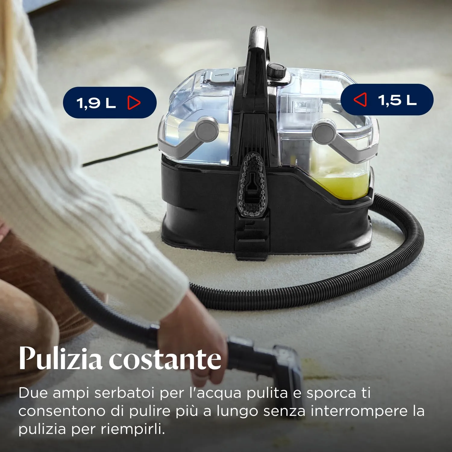 Bissell SpotClean HydroSteam Lavatappeti 1000W 3689N - immagine 10