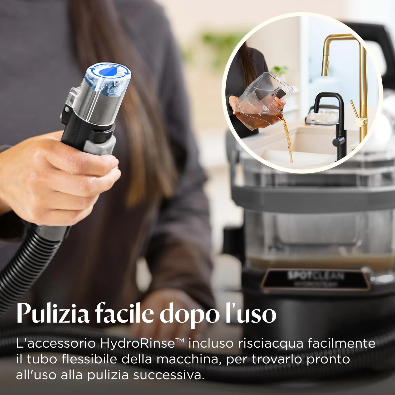 Bissell SpotClean HydroSteam Lavatappeti 1000W 3689N - immagine 11