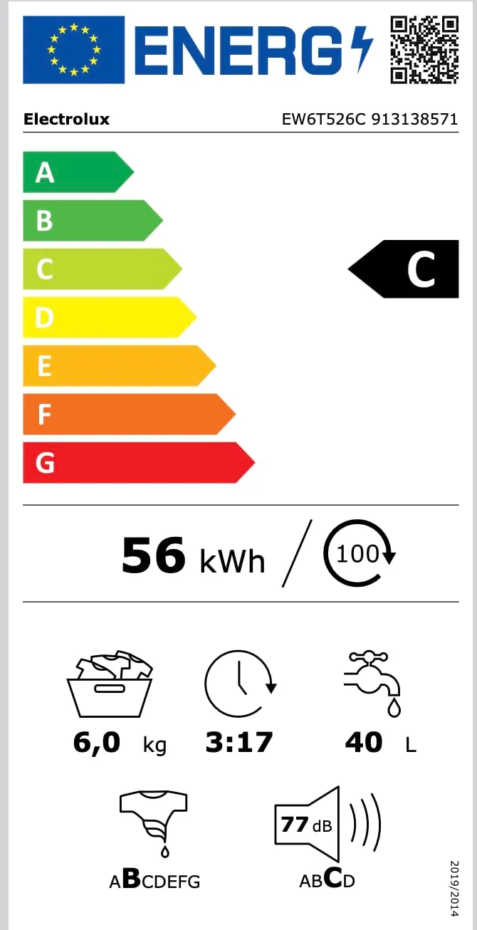 Electrolux EW6T526C Lavatrice Carica dall'Alto 6 kg SensiCare Display LED - immagine 7