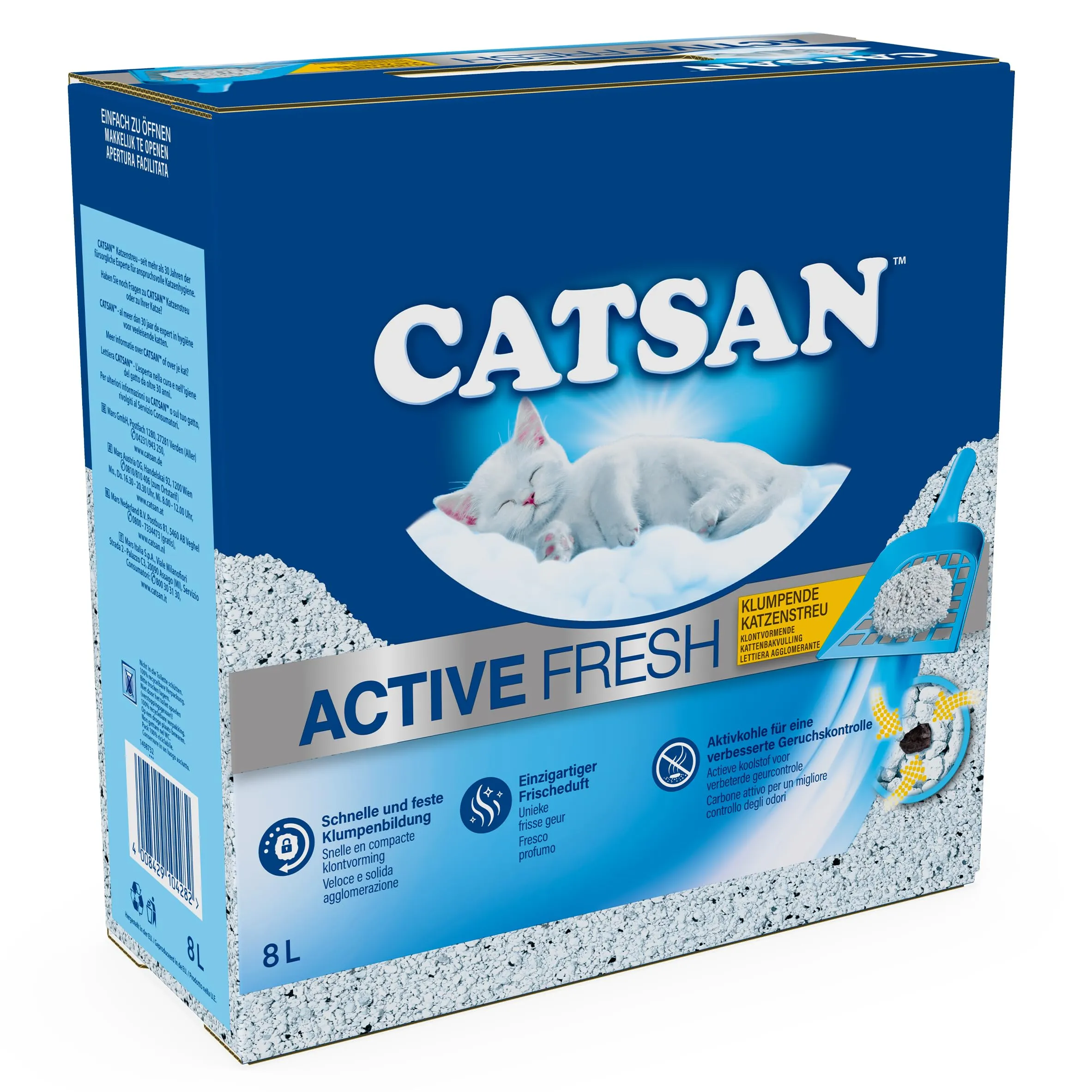 Catsan Active Fresh Lettiera Agglomerante per Gatti, 8 Litri - immagine 2