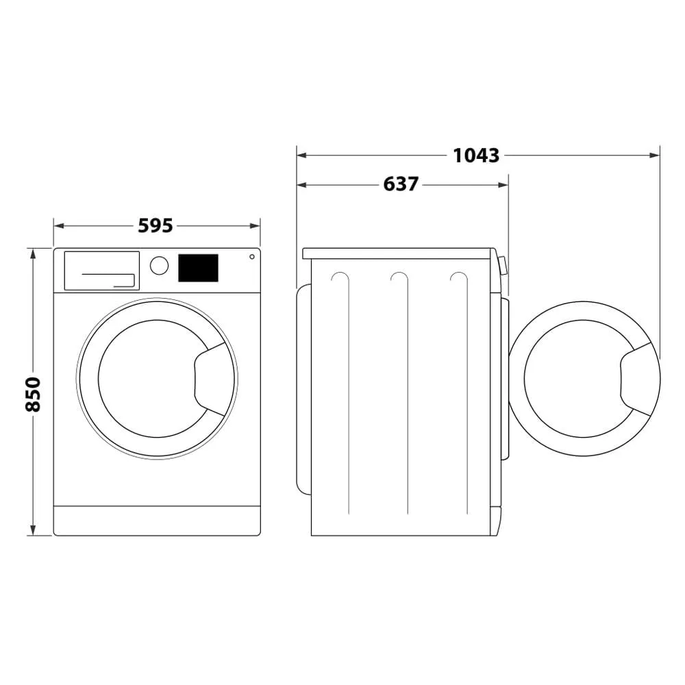 Hotpoint NF86WK IT Lavatrice 8 Kg Bianco - immagine 5