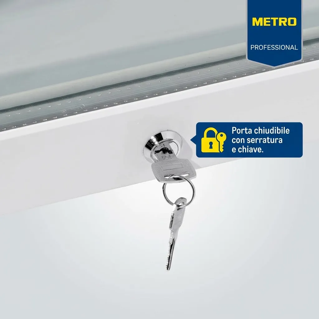 METRO Professional Frigorifero per Bevande GSC4280, 280L, Raffreddamento Ventilato, con Serratura - immagine 4