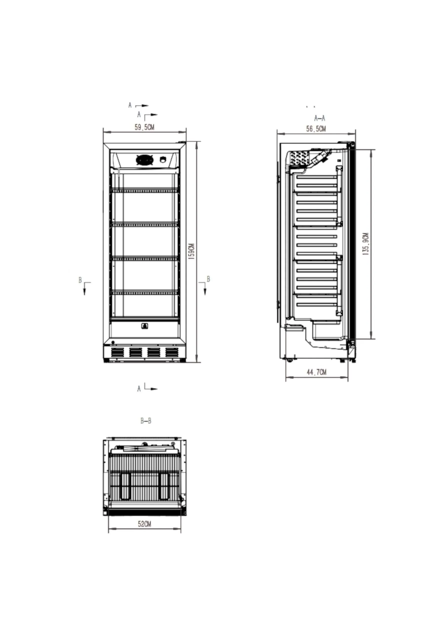 METRO Professional Frigorifero per Bevande GSC4280, 280L, Raffreddamento Ventilato, con Serratura - immagine 10