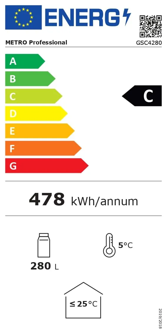 METRO Professional Frigorifero per Bevande GSC4280, 280L, Raffreddamento Ventilato, con Serratura - immagine 12