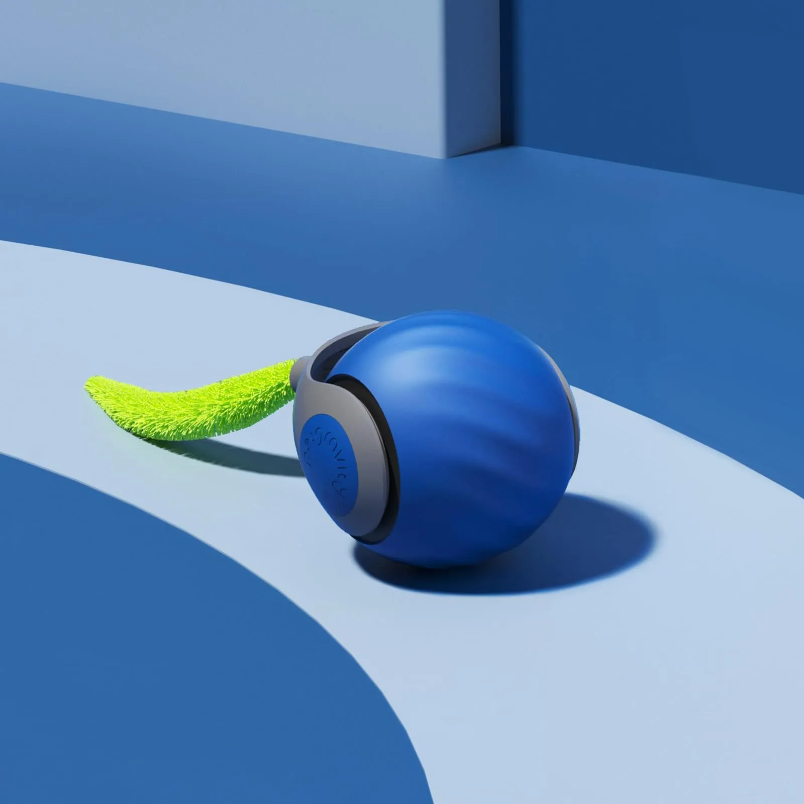Gerbala Palla Elettrica Interattiva per Gatti e Cani, Automatica e Intelligente (Blu) - immagine 1