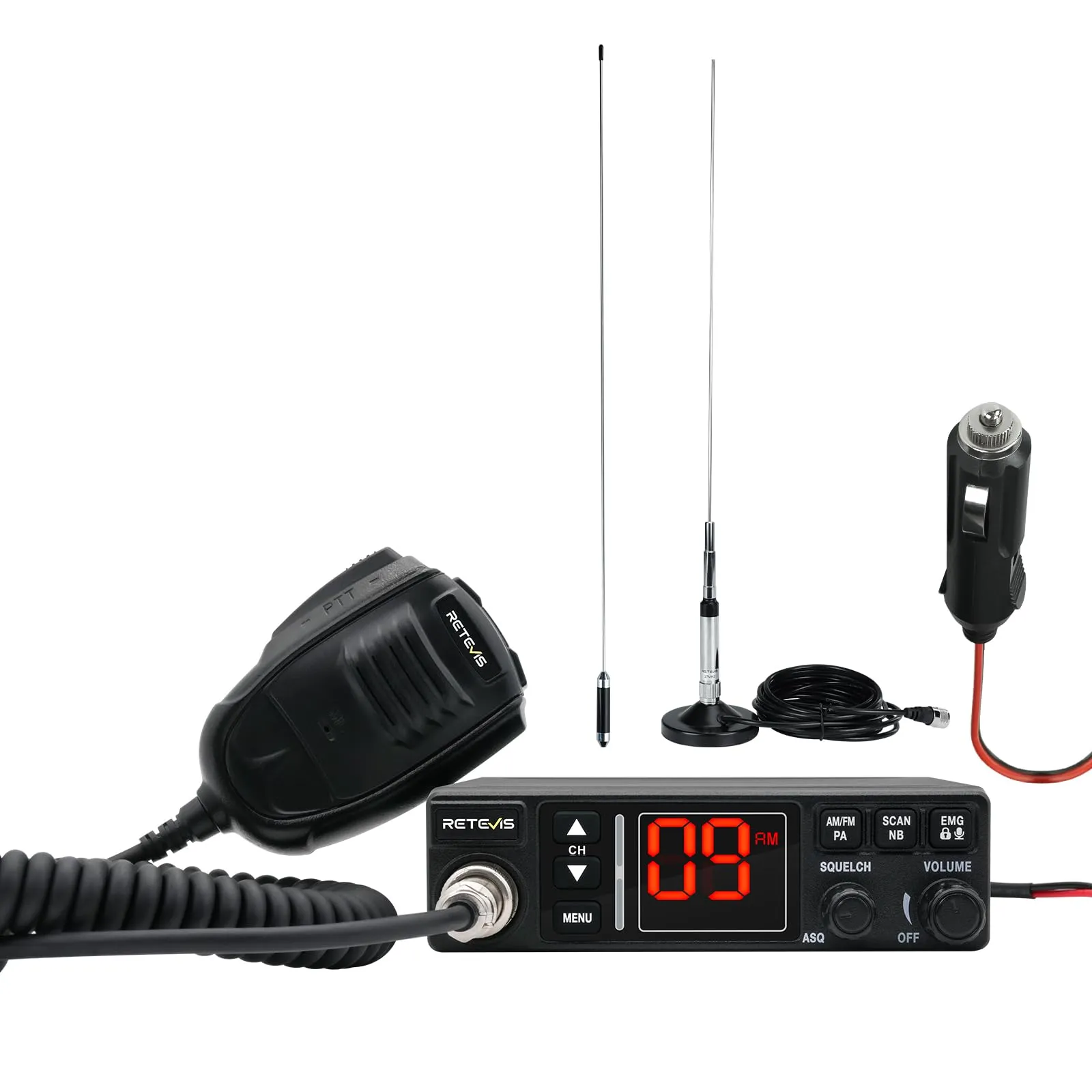Retevis MB63A CB Radio AM FM with Antenna - immagine 1