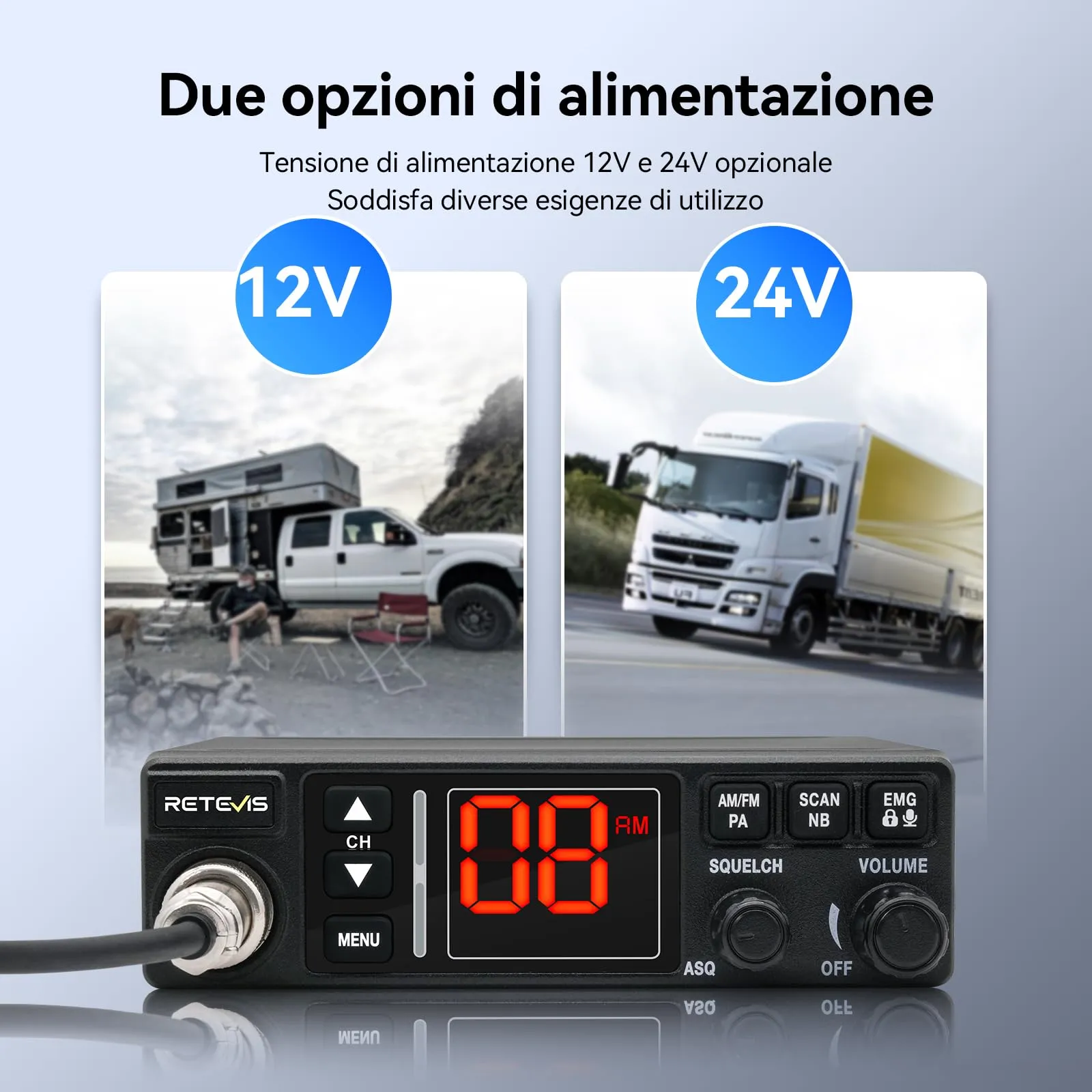 Retevis MB63A CB Radio AM FM with Antenna - immagine 2