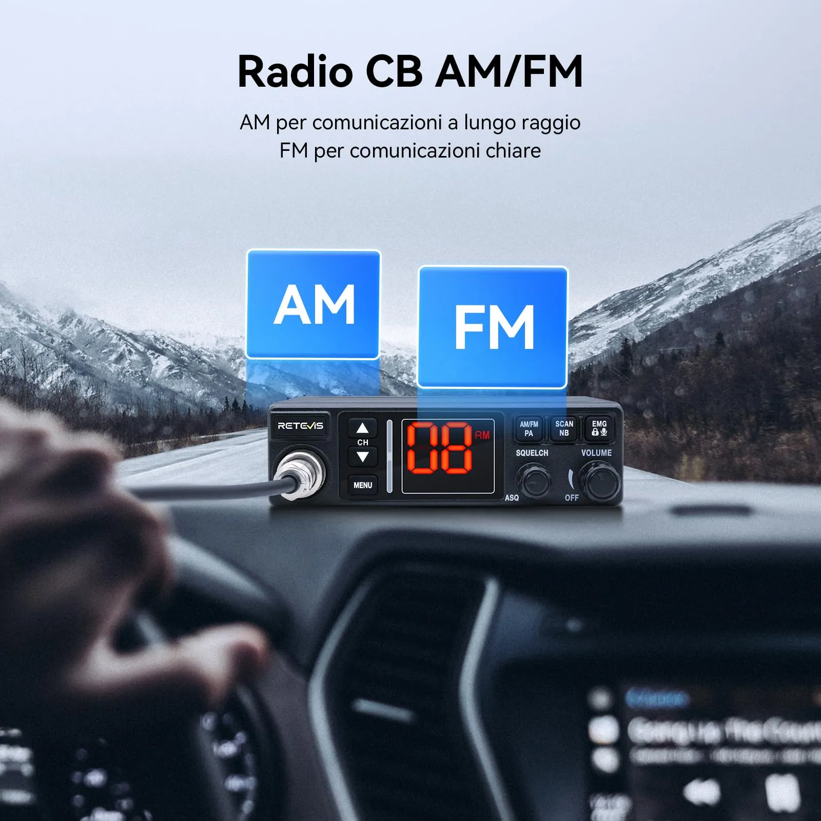 Retevis MB63A CB Radio AM FM with Antenna - immagine 5
