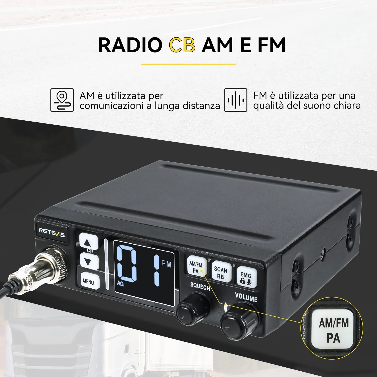 Retevis MB63 CB Radio Kit with Antenna - immagine 2