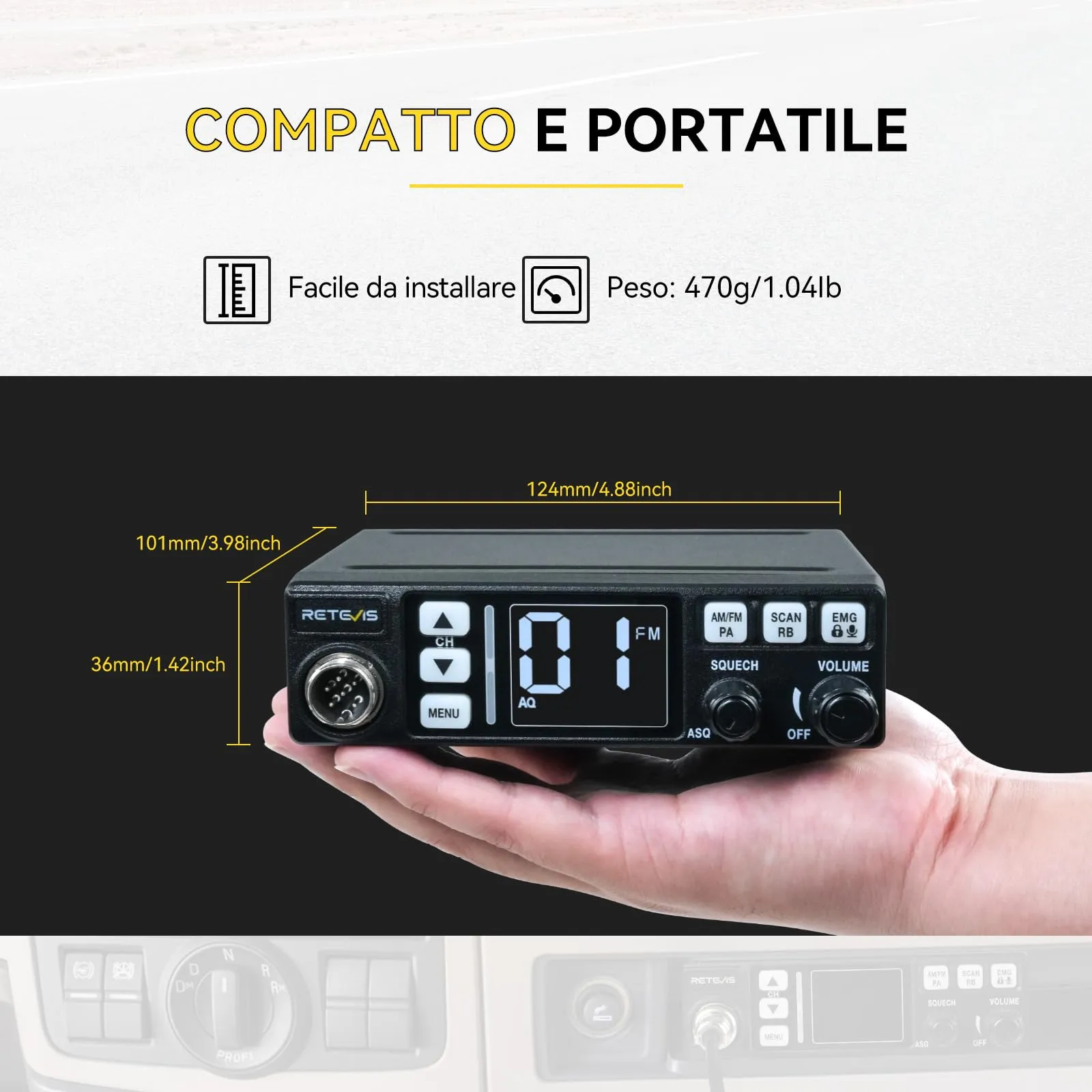 Retevis MB63 CB Radio Kit with Antenna - immagine 6