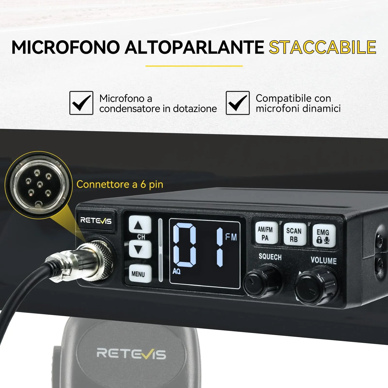 Retevis MB63 CB Radio Kit with Antenna - immagine 8