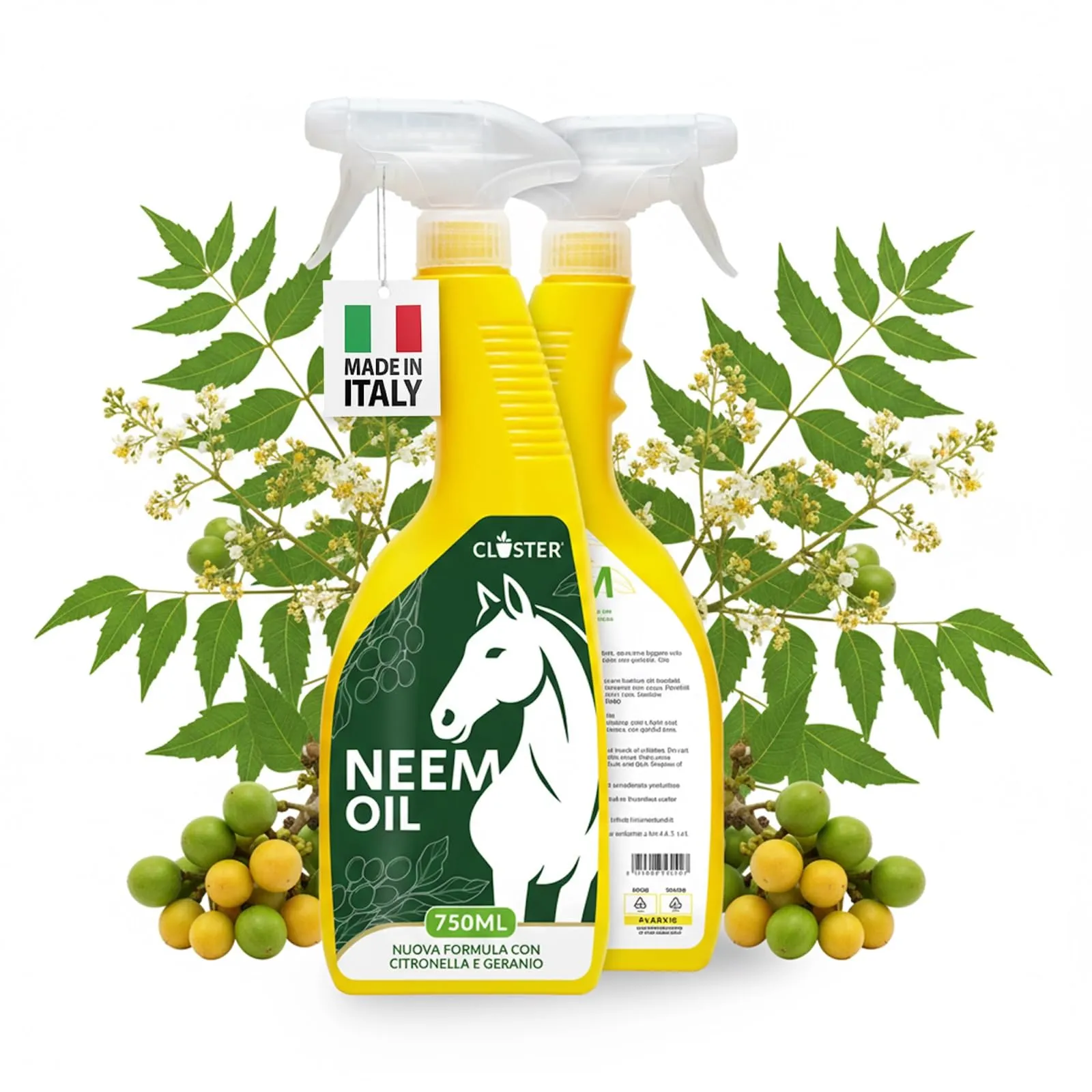 CLOSTER Olio di Neem per Cavalli Spray con Geranio e Citronella, 750ml - immagine 1