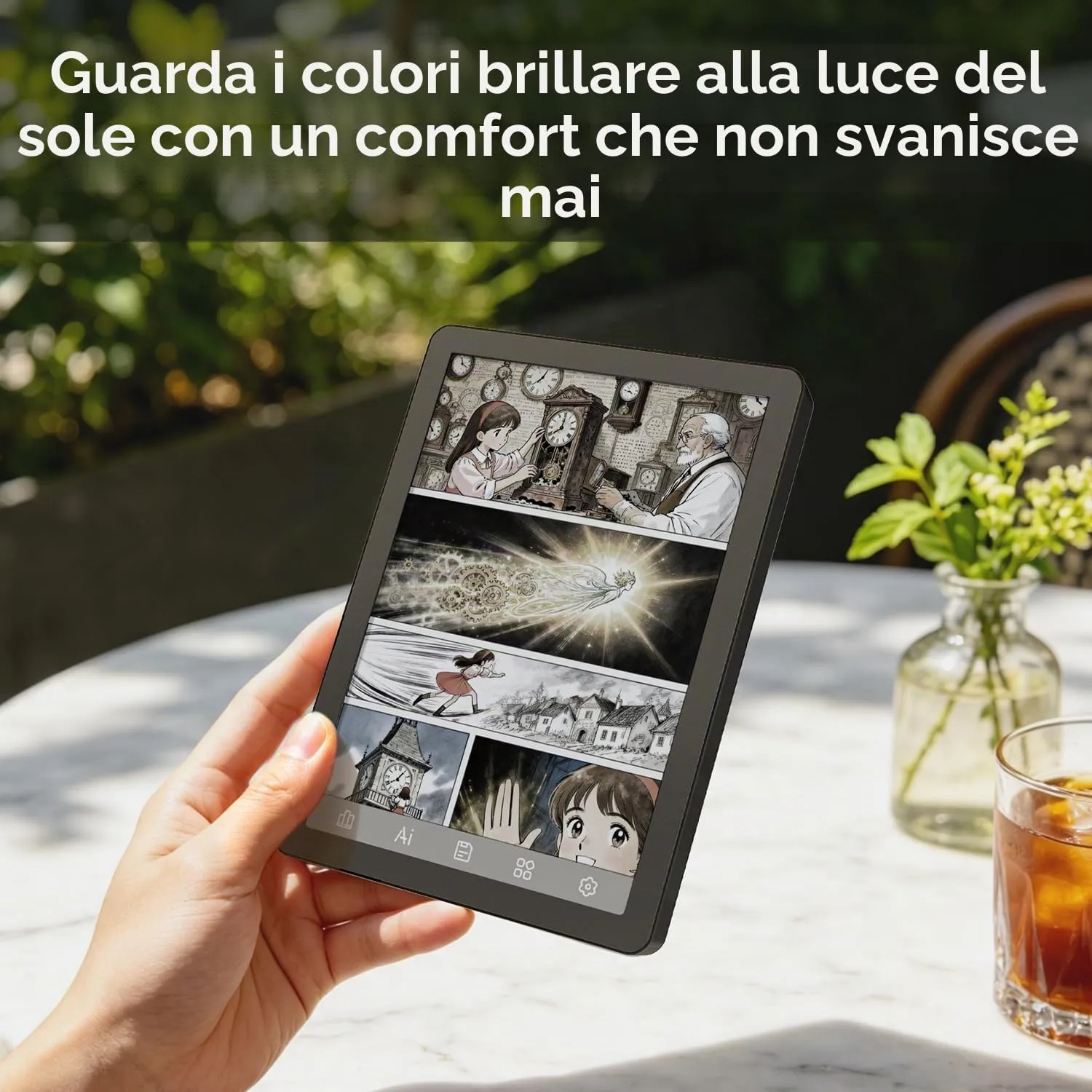 Bigme B6 Lettore ePaper a colori 6 pollici Android 14, 4+64 GB (Nero) - immagine 3