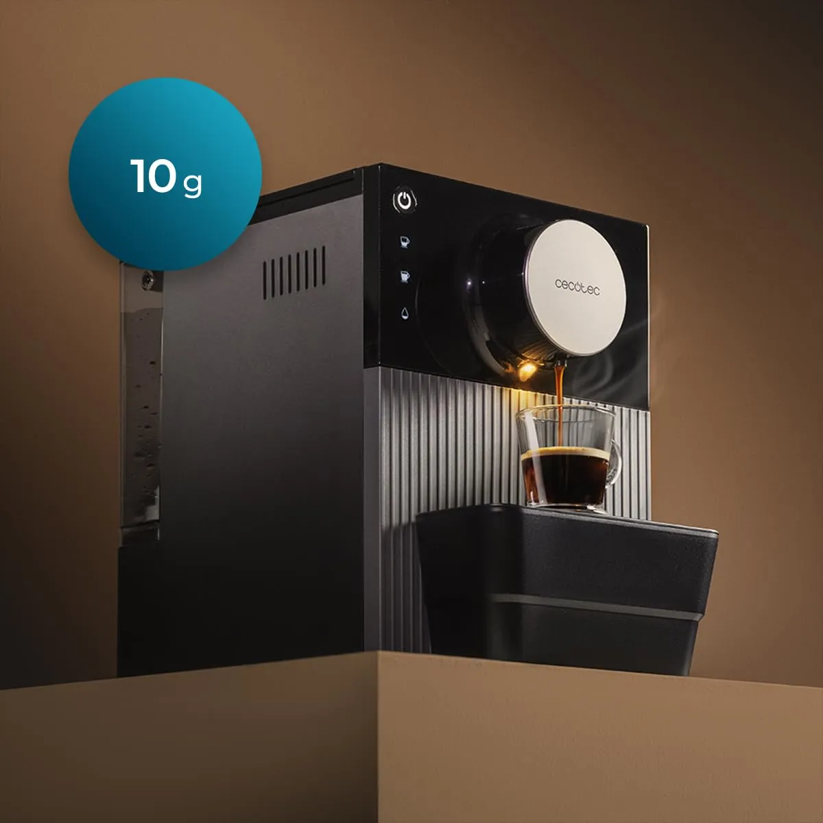 Cecotec Cremmaet Cube Macchina da Caffè Superautomatica, 1350W, 19 Bar, Sistema Thermoblock, 5 Livelli di Macinatura, Pannello Controllo Tattile - immagine 2