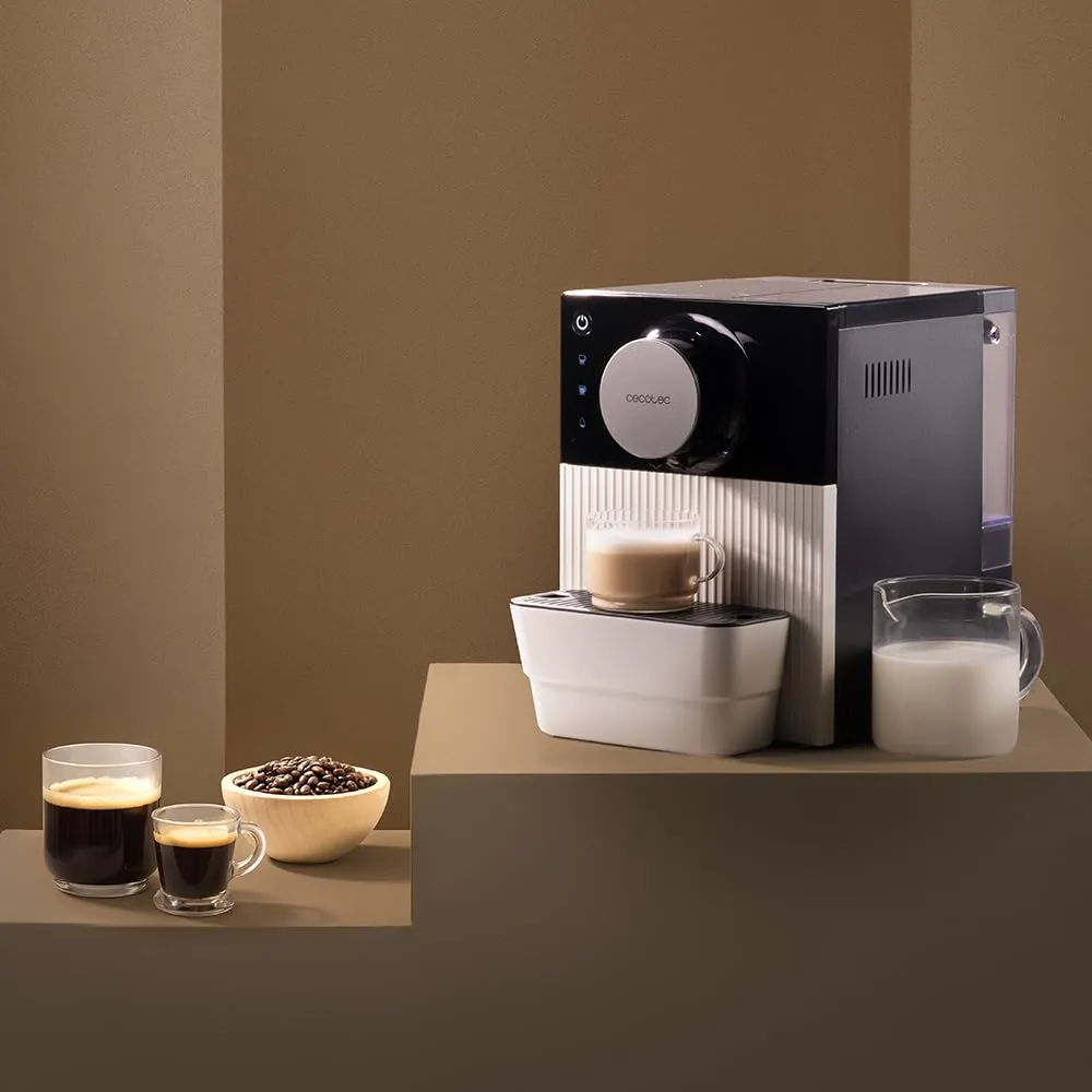 Cecotec Cremmaet Cube Macchina da Caffè Superautomatica, 1350W, 19 Bar, Sistema Thermoblock, 5 Livelli di Macinatura, Pannello Controllo Tattile - immagine 12