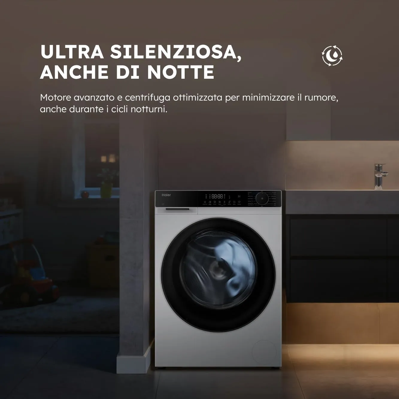 Haier X Serie 5 Lavatrice 12 Kg, 1400 Giri, Classe A-30%, Bianca HW120-BP14357UIT - immagine 9
