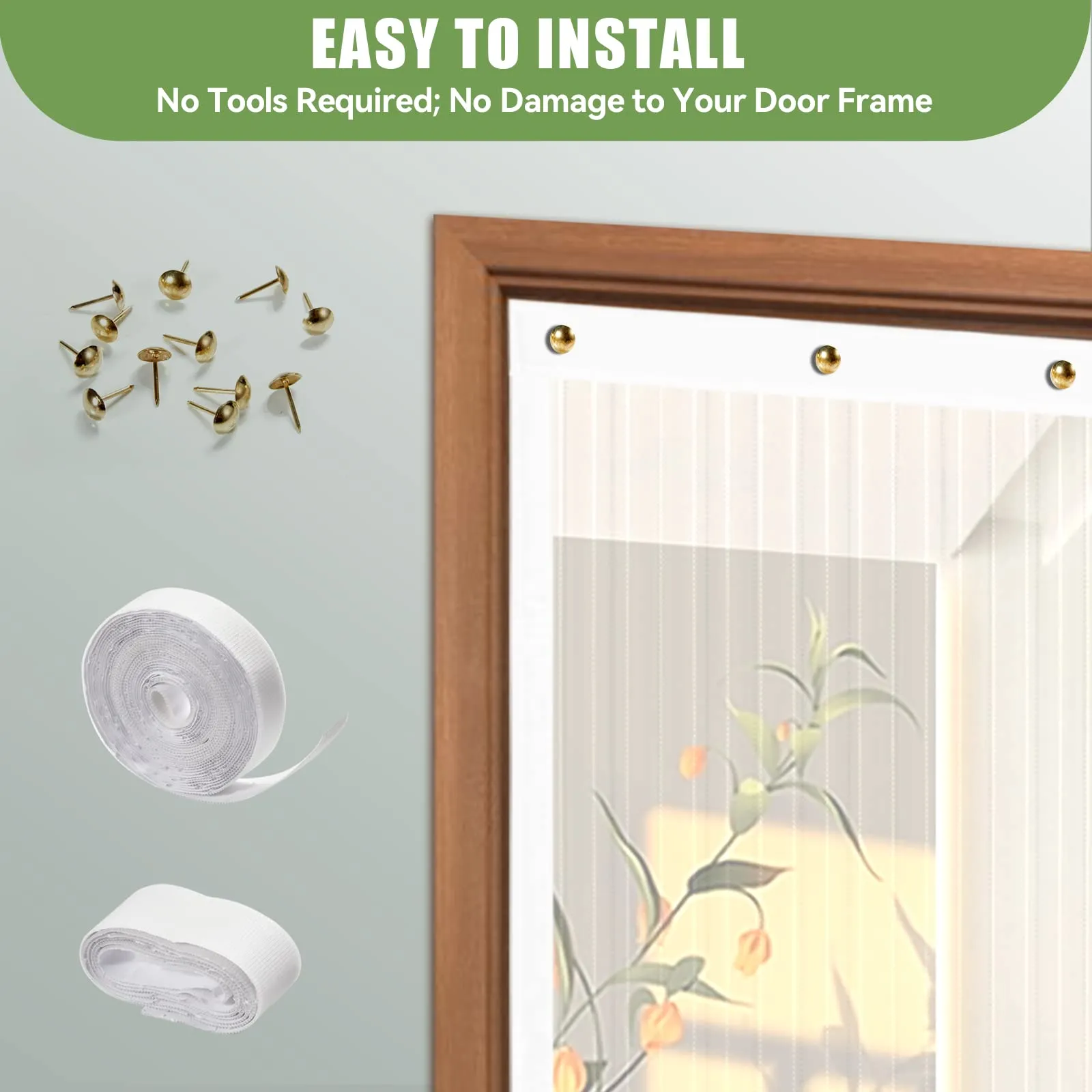 Meet Beauty Zanzariera Magnetica per Porte, 65x175 cm, Bianco - immagine 8