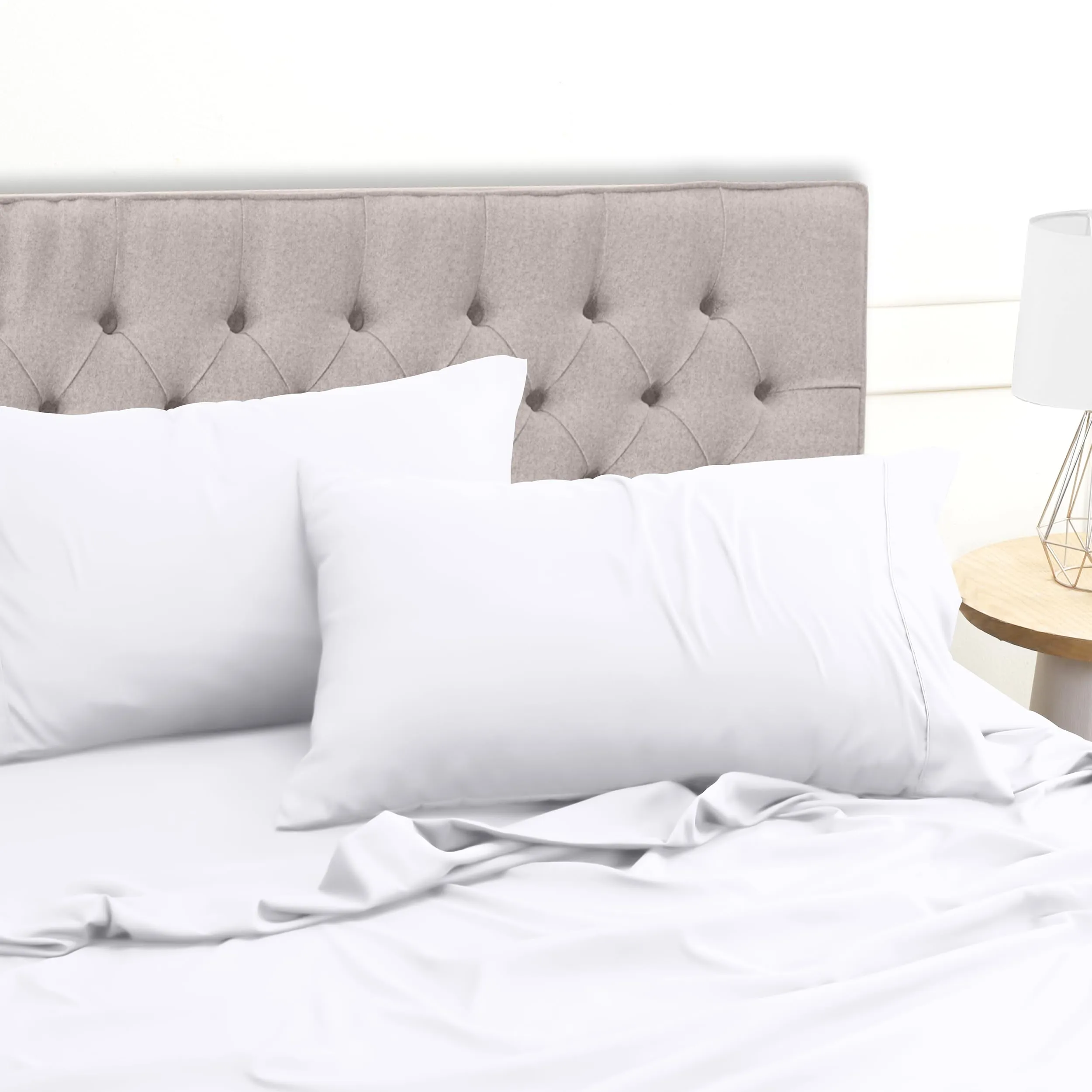 Utopia Bedding Set Lenzuola Letto 4 Pezzi, 135x190cm, Bianca - immagine 6