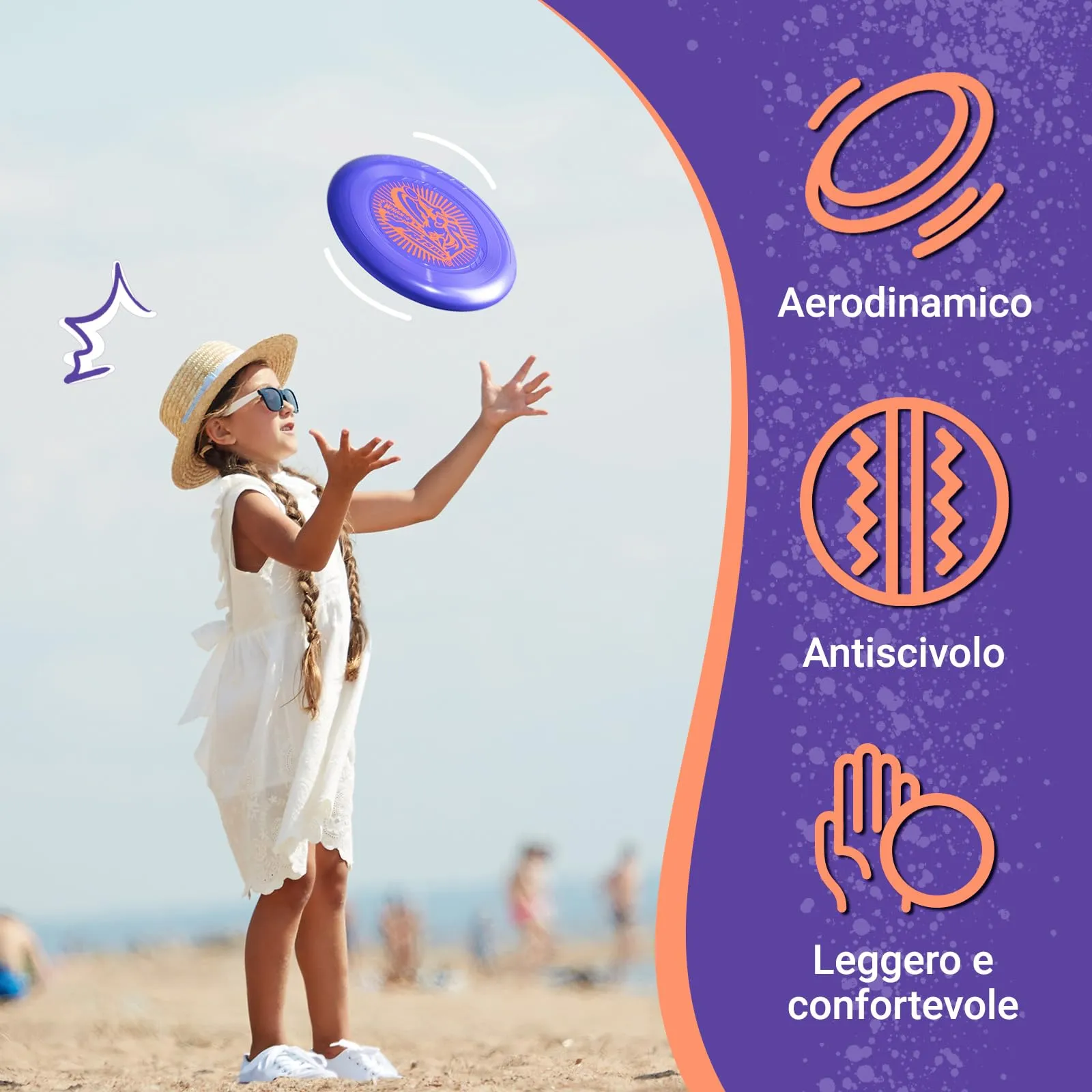 Wham-O Frisbee Dischi Volanti 70g, 22.86 cm, Set di 6 pezzi - immagine 3