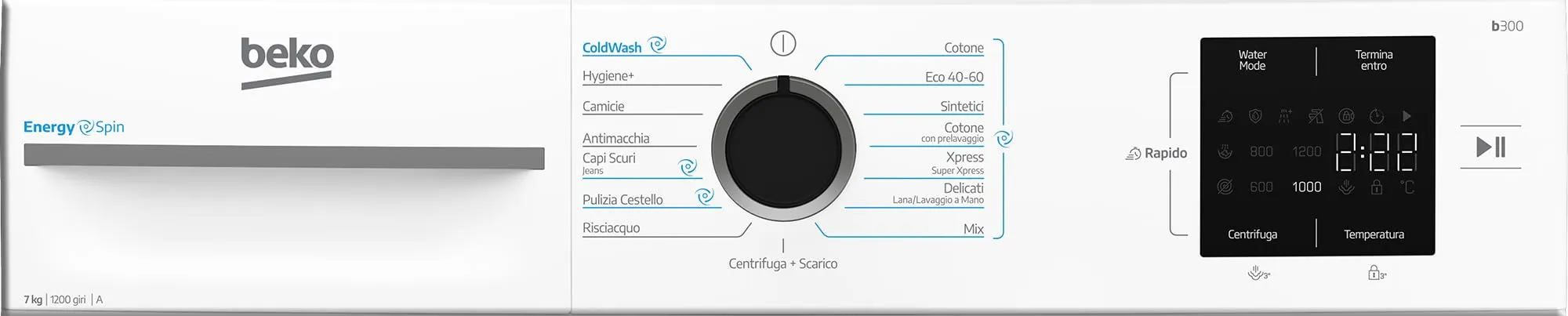 Beko BMSMW7126EB Lavatrice Slim 7 kg Classe A - immagine 7