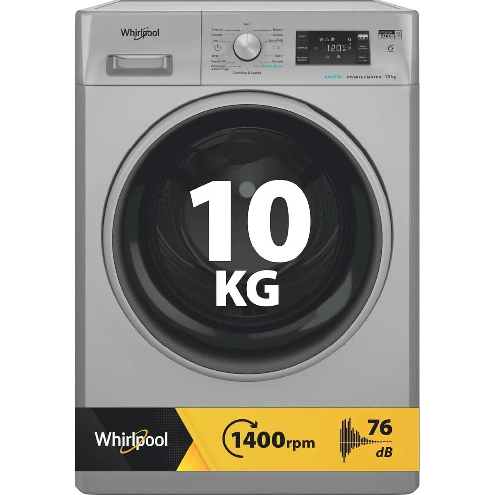 Whirlpool FFB 108 Silver IT Lavatrice 10 kg Carica Frontale Classe A - immagine 6