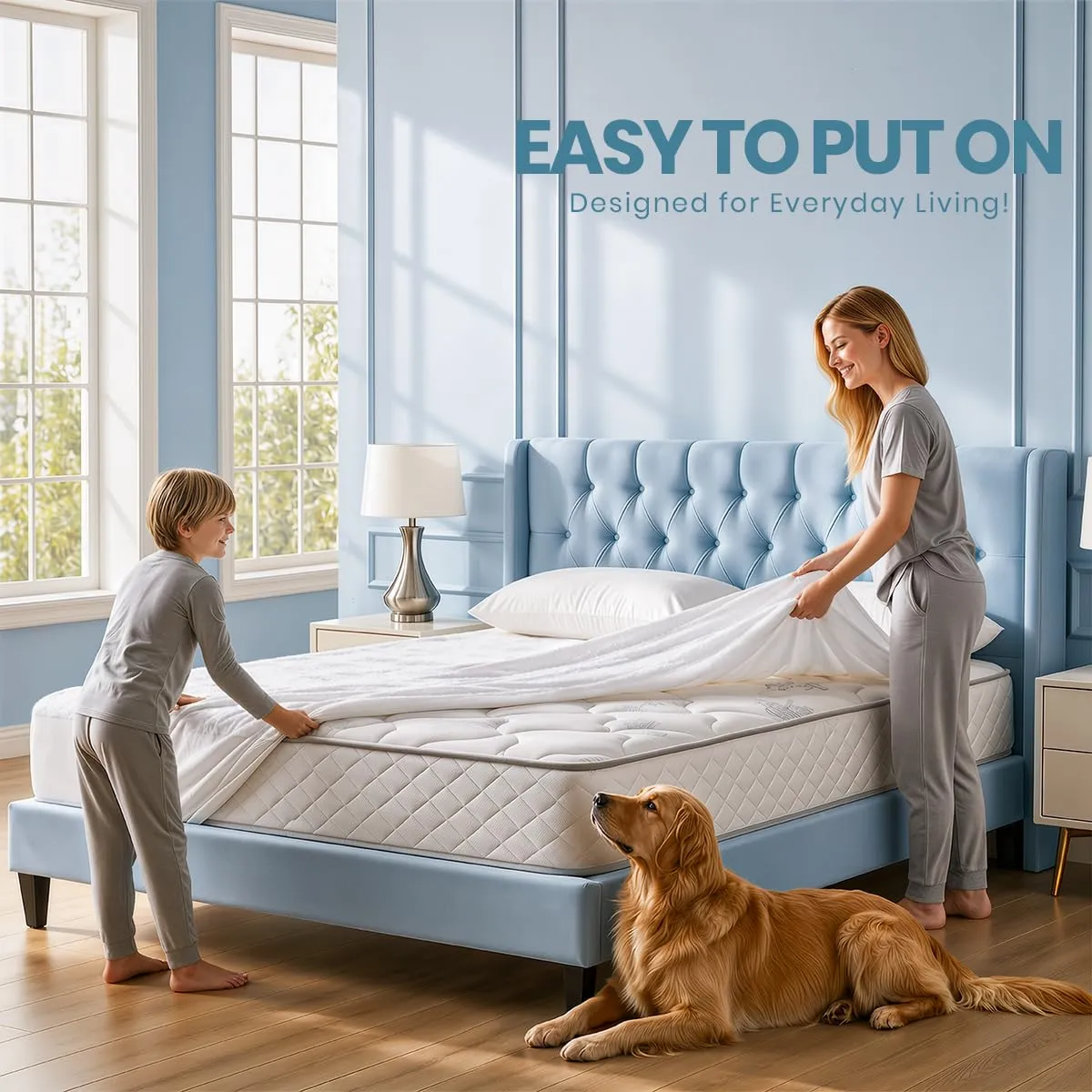 Utopia Bedding Coprimaterasso Impermeabile, Poliestere, White, Twin XL - immagine 7