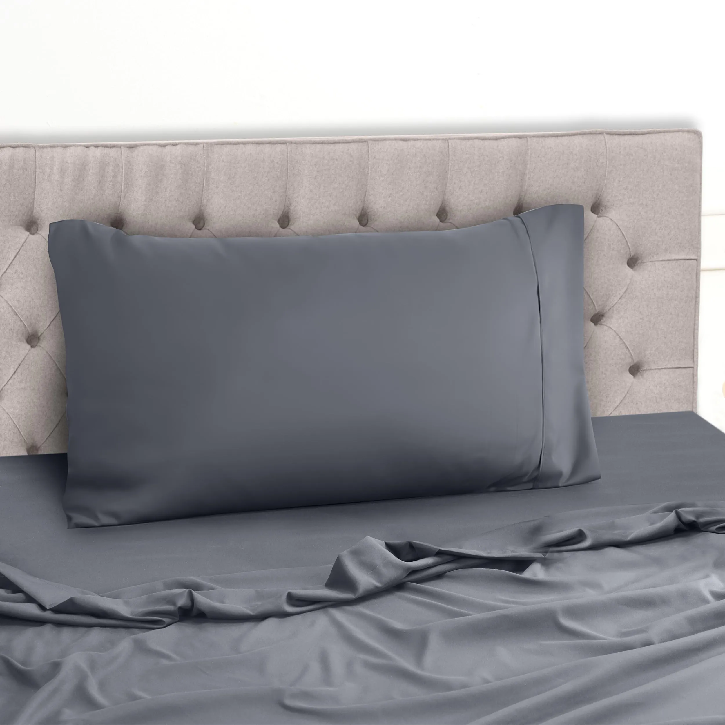 Utopia Bedding Set Lenzuola Letto 3 Pezzi, 90x190cm, Grigio - immagine 6