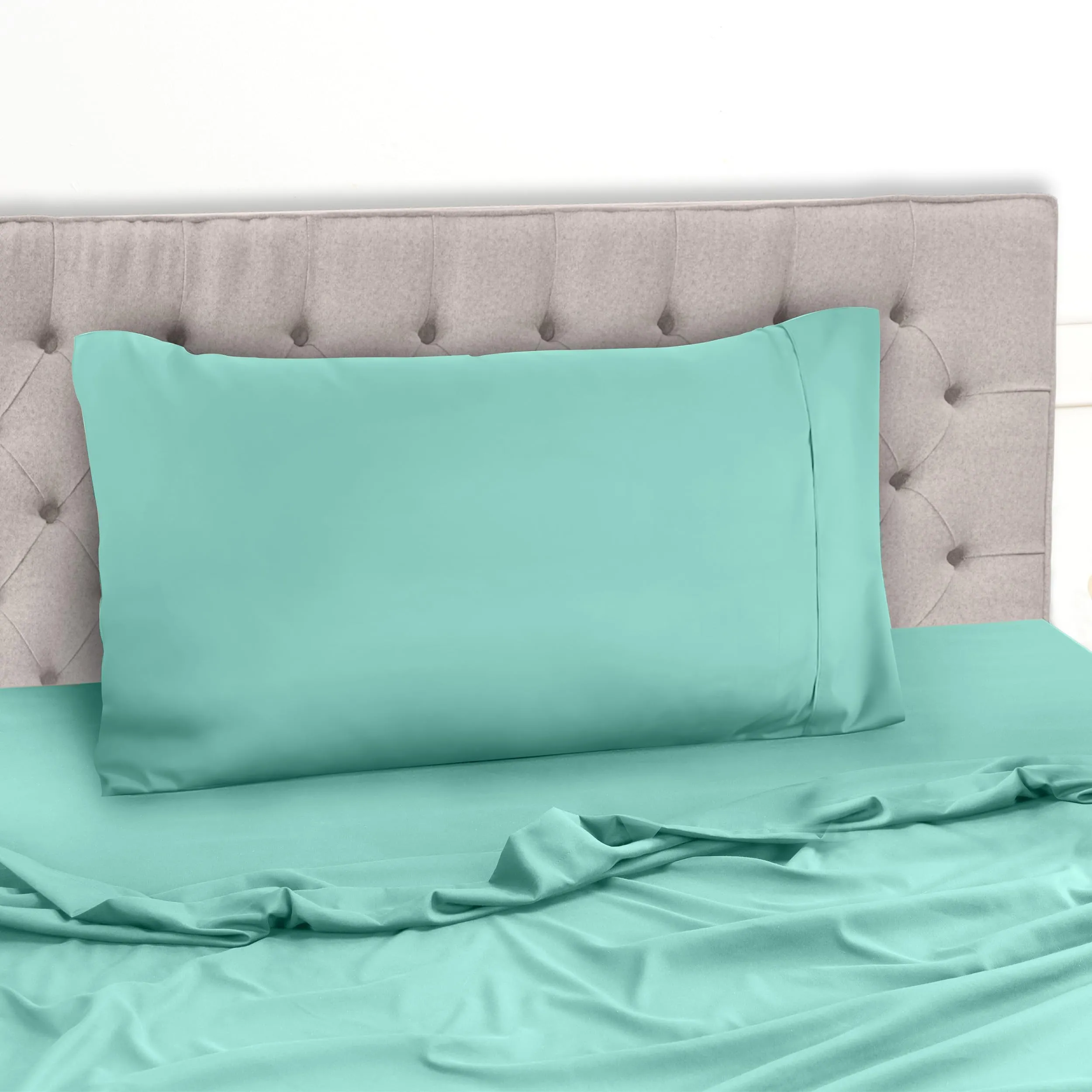 Utopia Bedding Set Lenzuola Letto 3 Pezzi, 90x190cm, Blu Spa - immagine 6