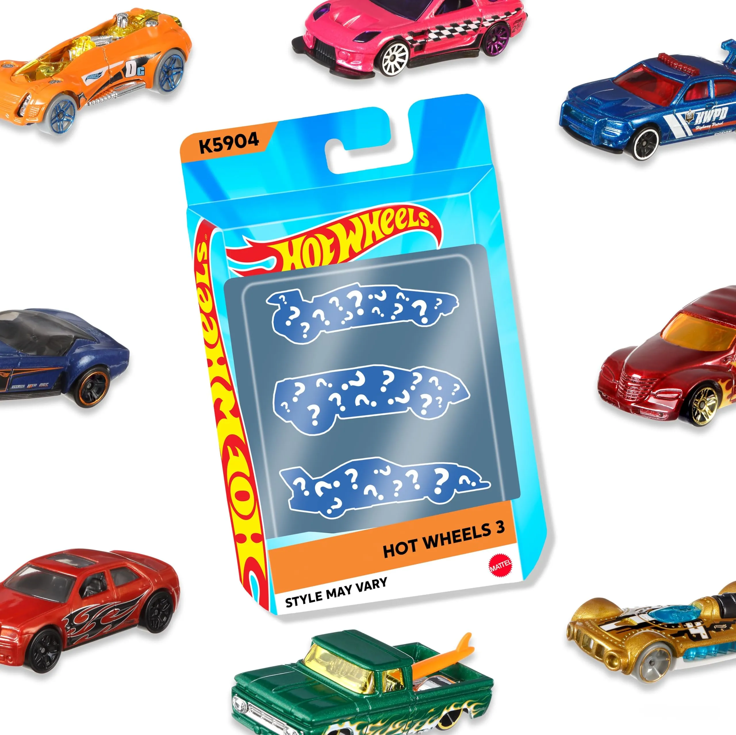 Hot Wheels Confezione da 3 macchinine in scala 1:64, K5904 - immagine 1