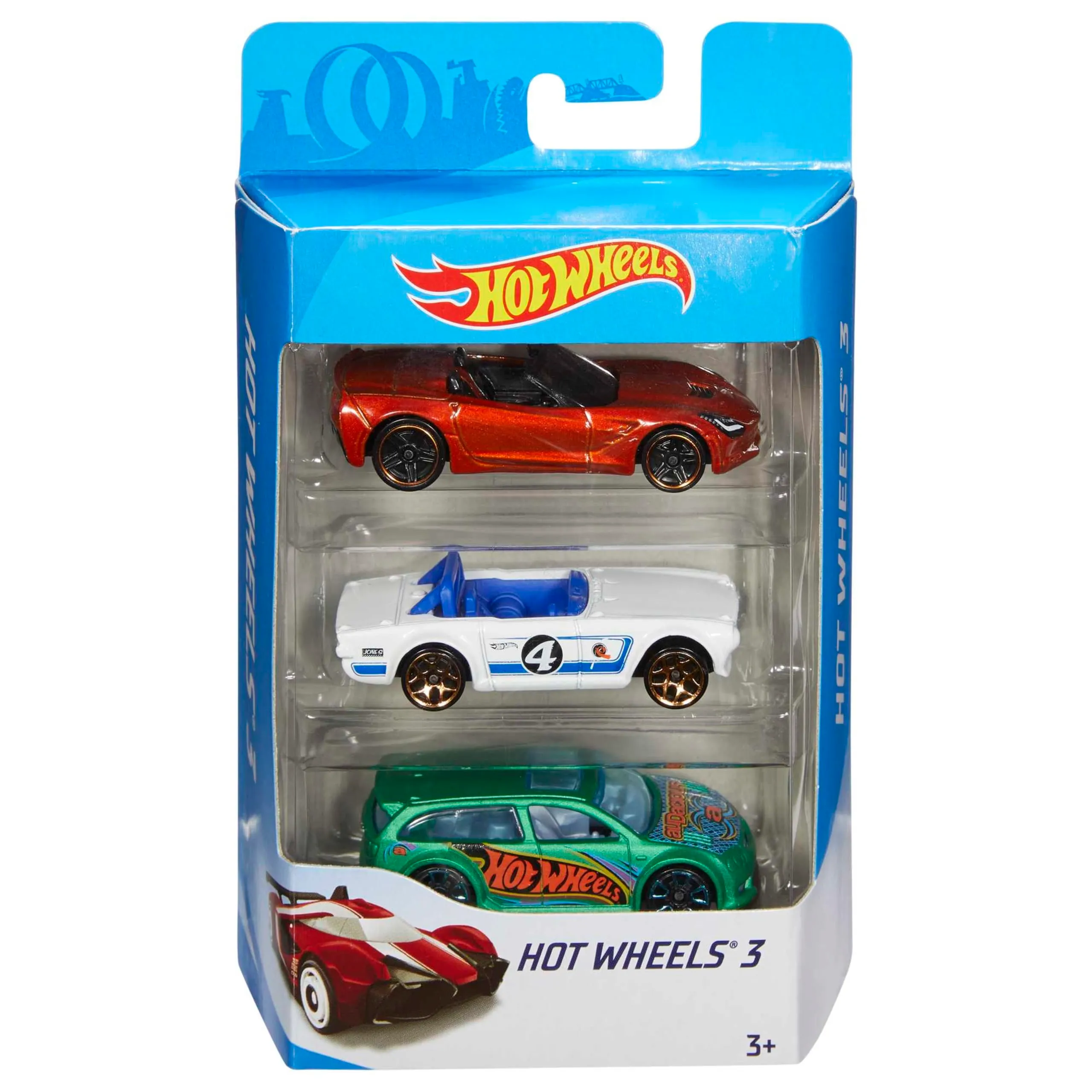 Hot Wheels Confezione da 3 macchinine in scala 1:64, K5904 - immagine 6