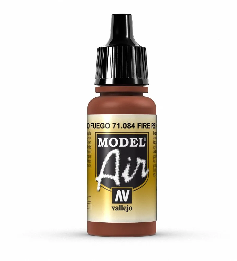Vallejo Model Air Acrylic Color, Fire Red, 17 ml - immagine 1