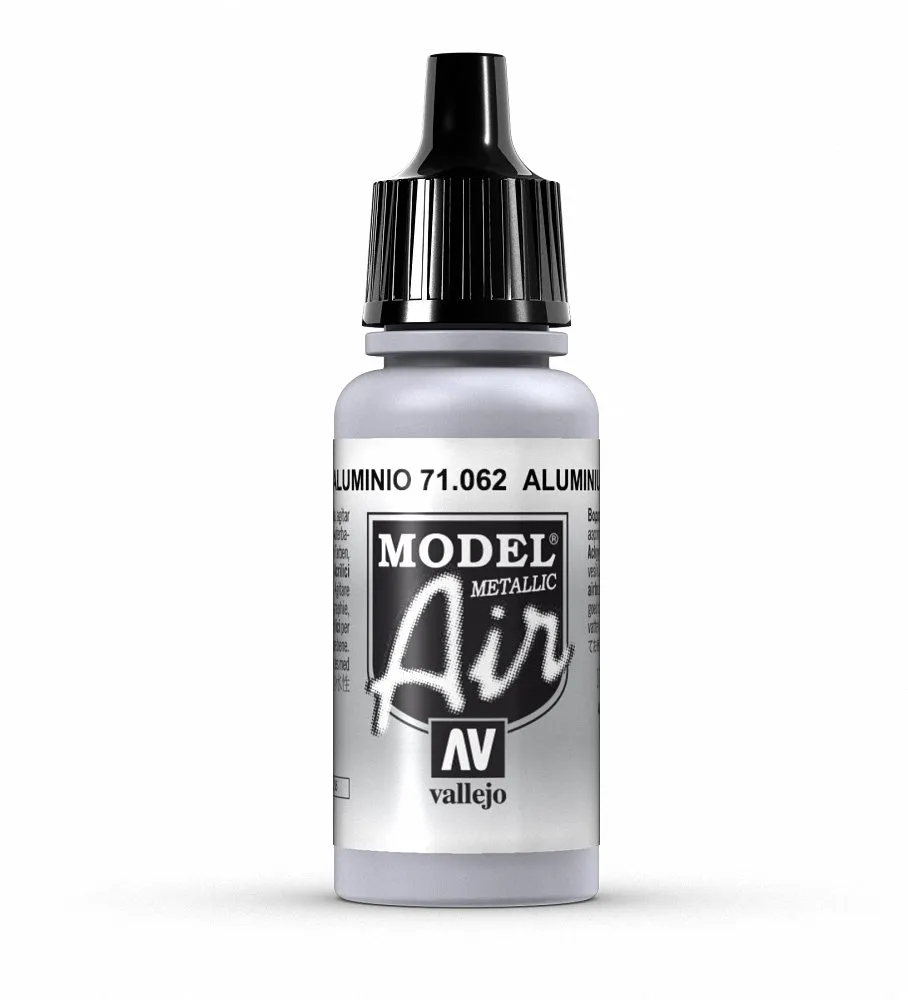 Vallejo Model Air Acrylic Color, Metallic Aluminium, 17 ml - immagine 1