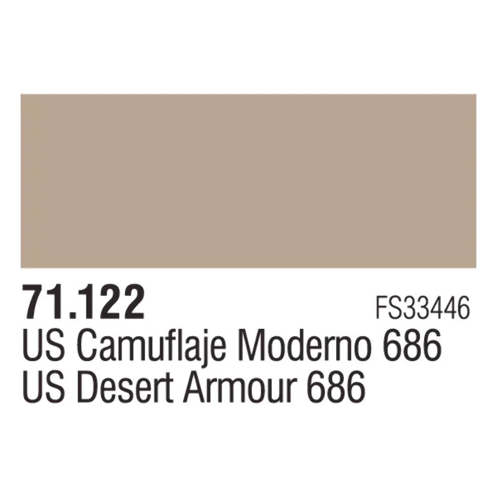 Vallejo Model Air Desert Tan 686 - VAL122 - immagine 3