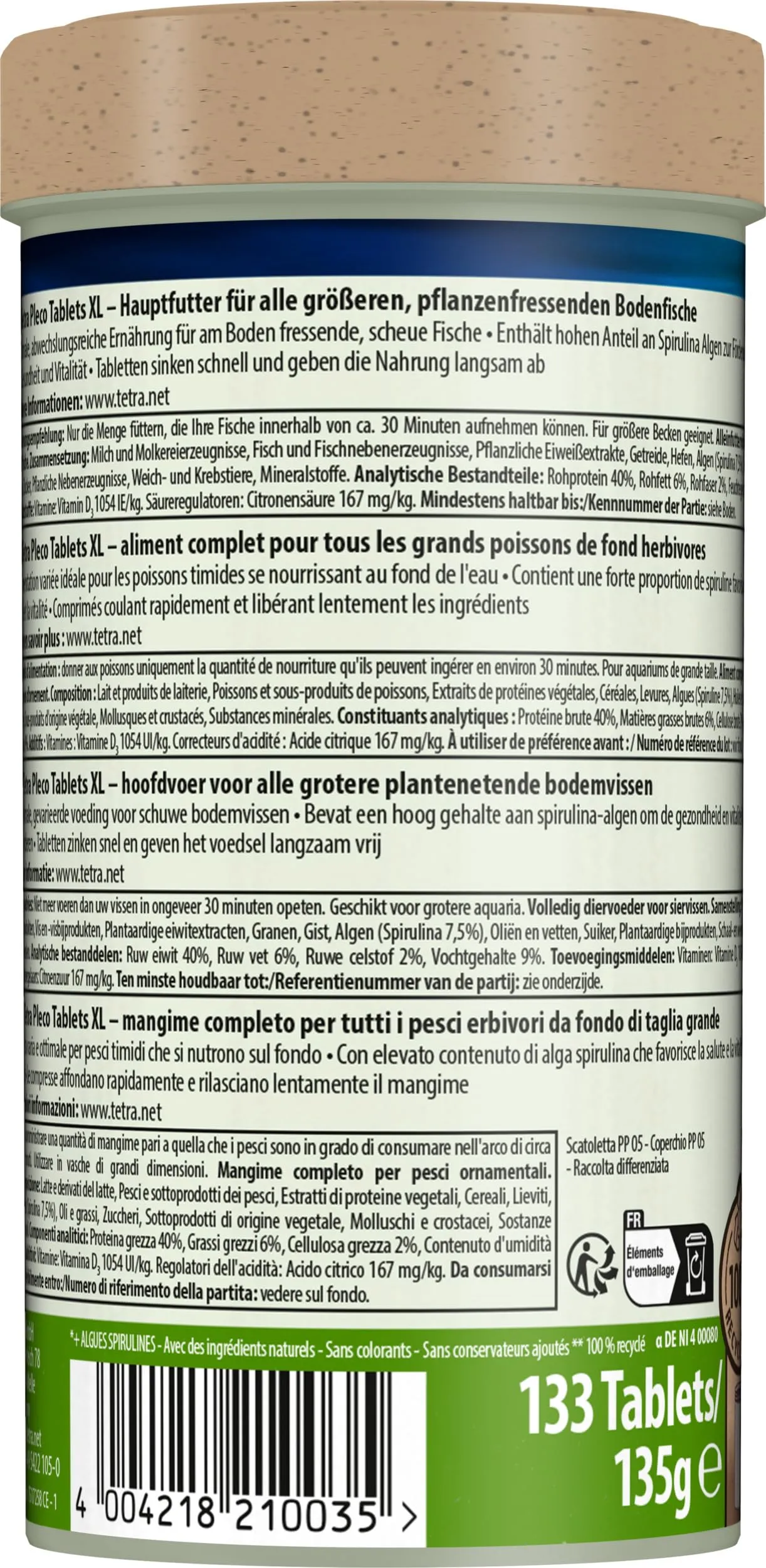 Tetra Pleco XL Tablets, 133 compresse - immagine 10