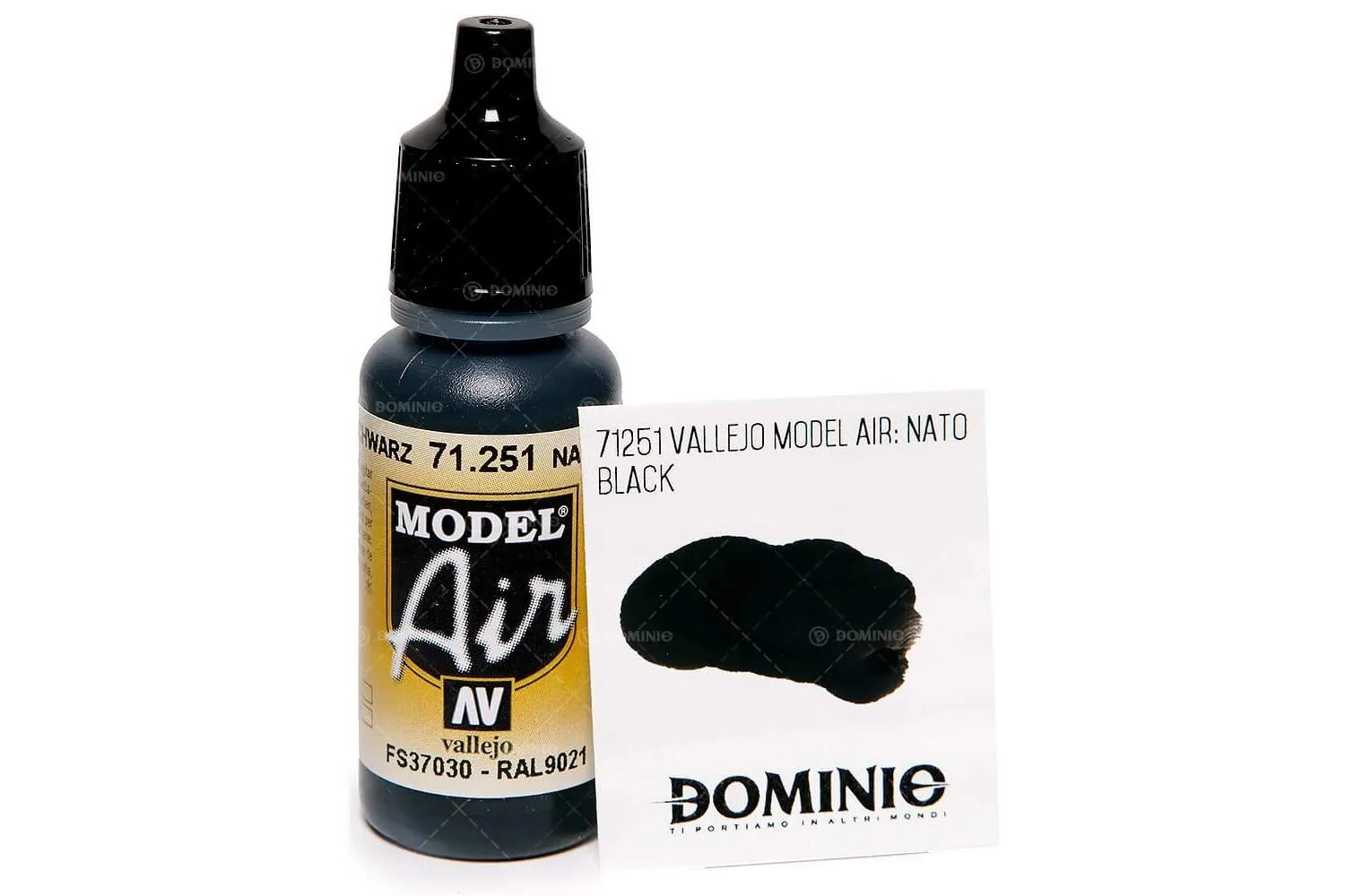 Vallejo Model Air Acrylic Color, Nato Black, 17 ml - immagine 4