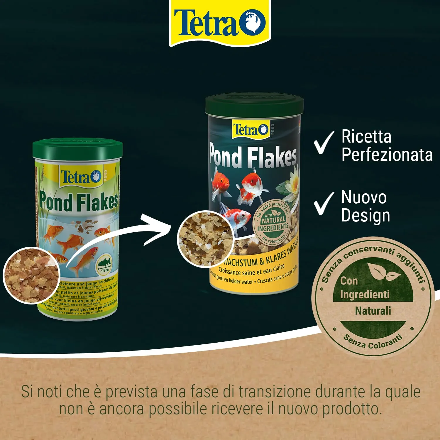 Tetra Pond Flakes Mangime per Pesci in Fiocchi, 10 L - immagine 2